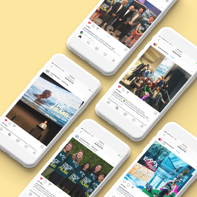EFFA: social media featuring branded collateral, 2018