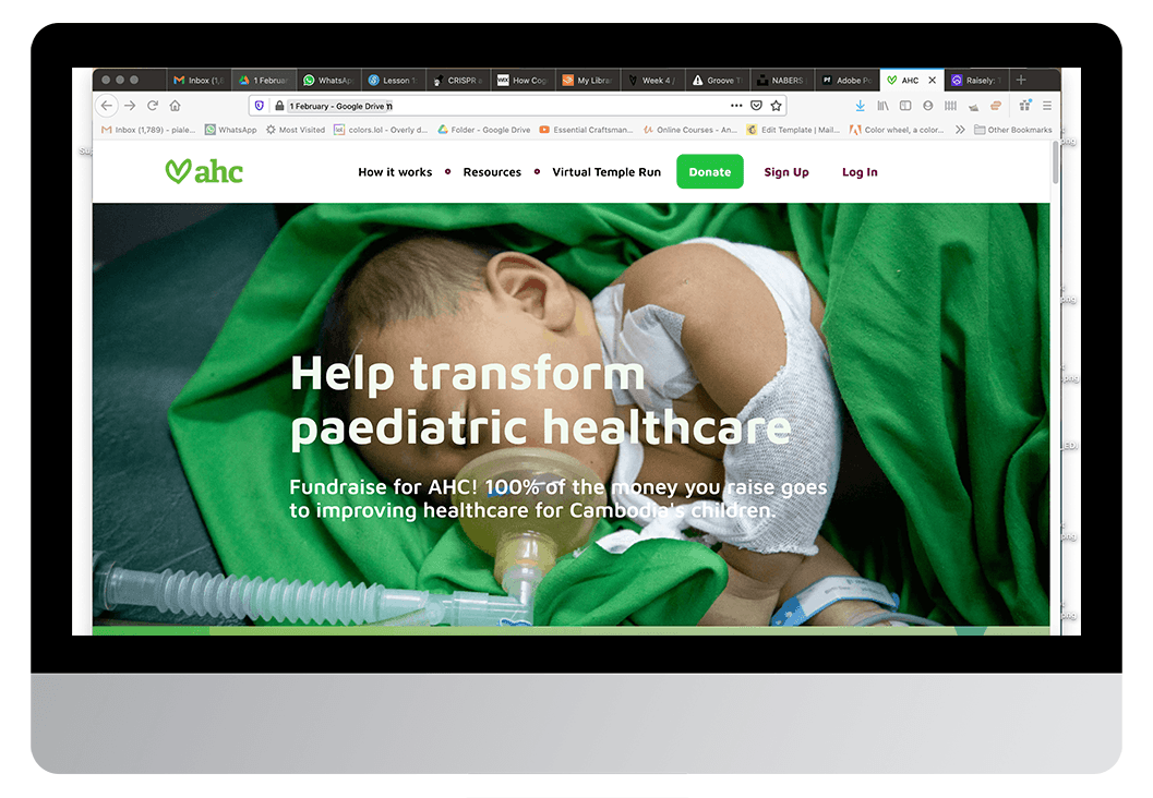 AHC: Raisely fundraising platform, 2020