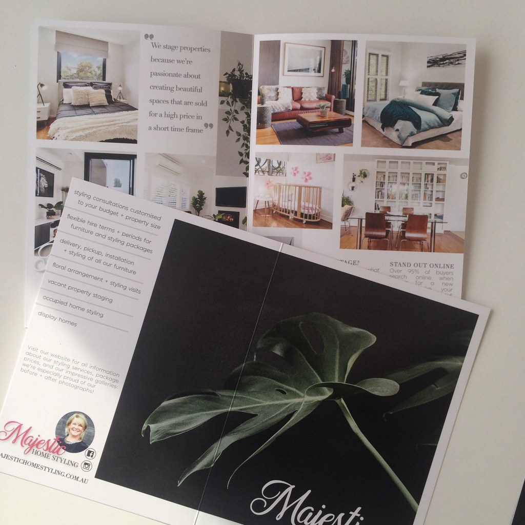 Majestic Home Styling: brand design + collateral suite design, 2018