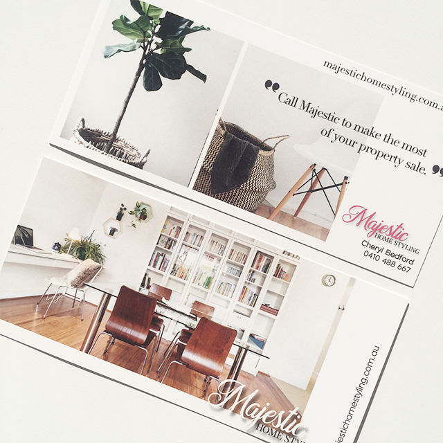 Majestic Home Styling: brand design + collateral suite design, 2018