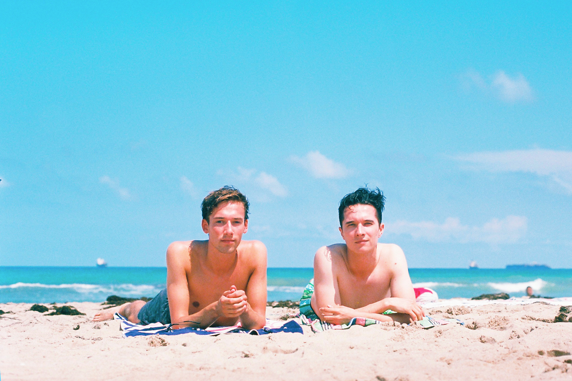 M & L on the beach