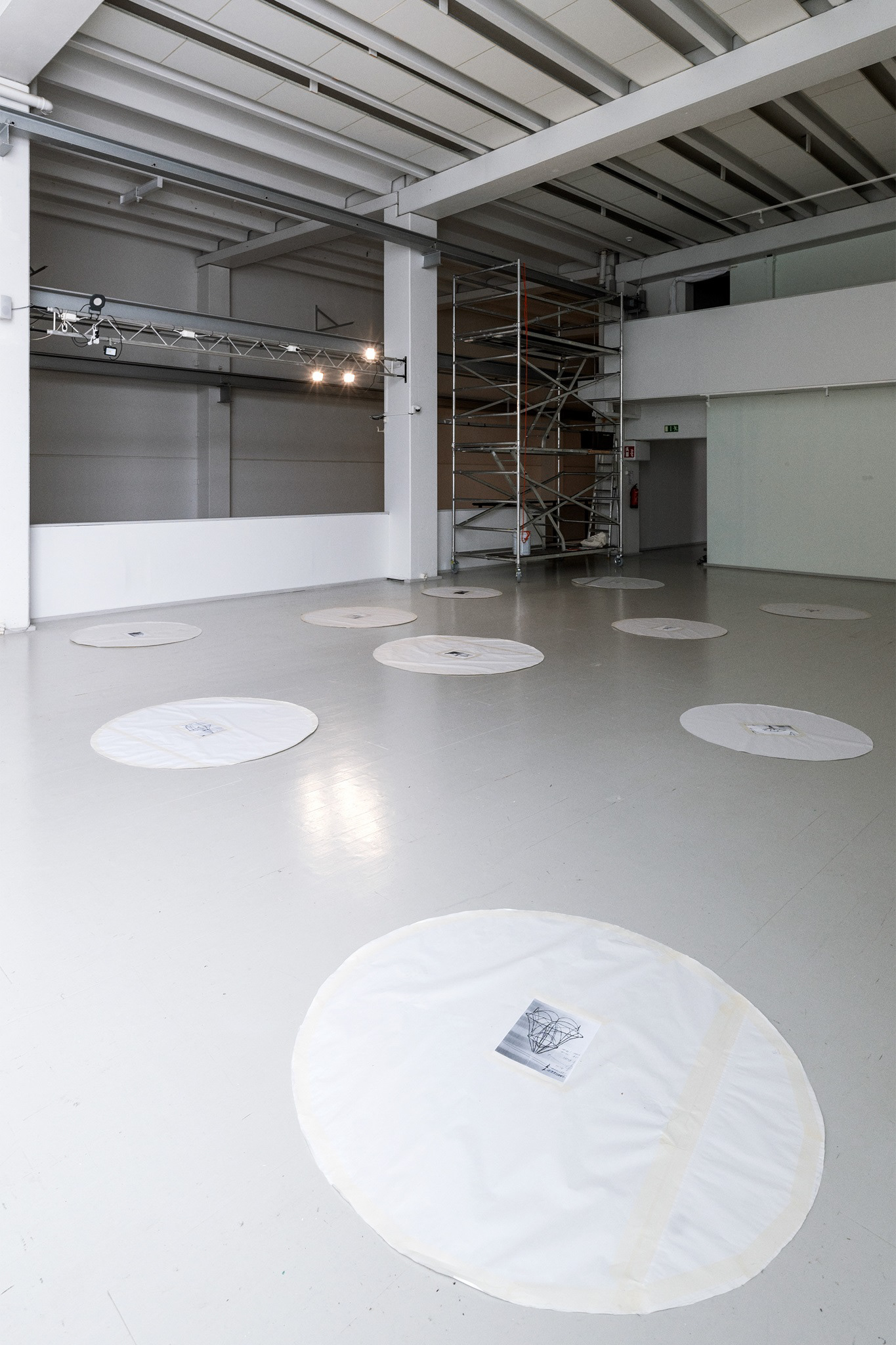 Anni Rapinojan Luonnonvalojen ripustus.