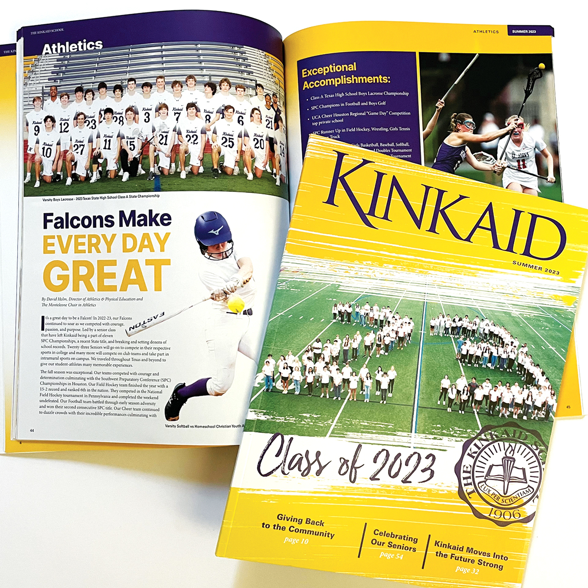 Kinkaid School Magazine, Annual Report and Website