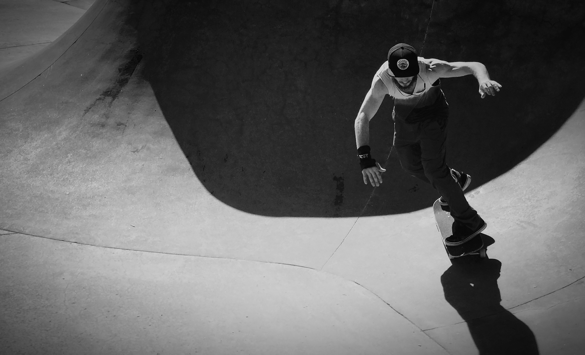 Skateboarder in a Bowl