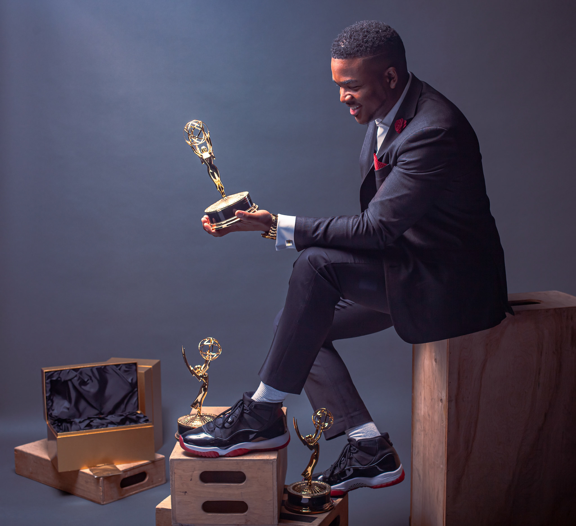 Makeshift set-up to work in the shoes!