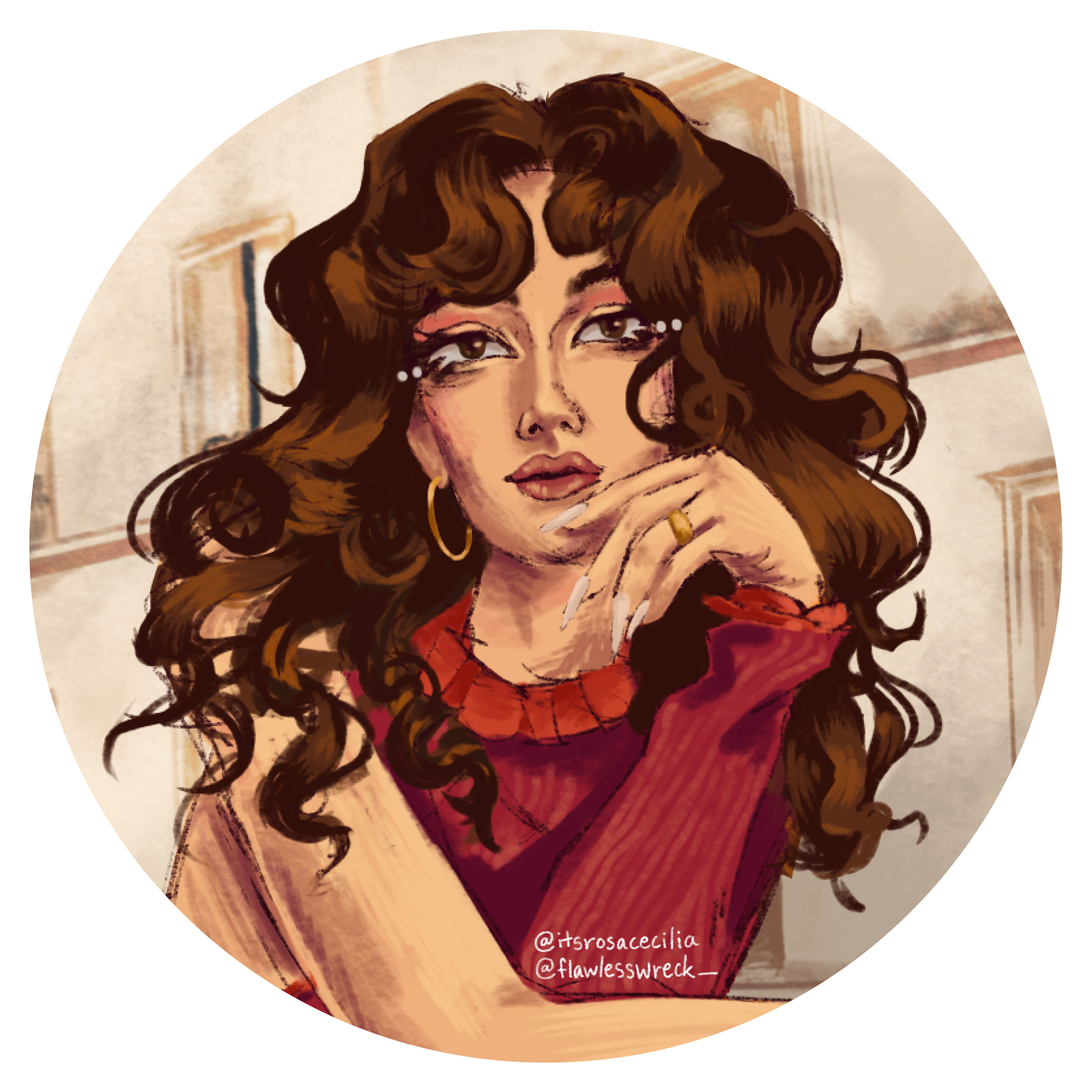 Rosa Cecilia NFT Sticker