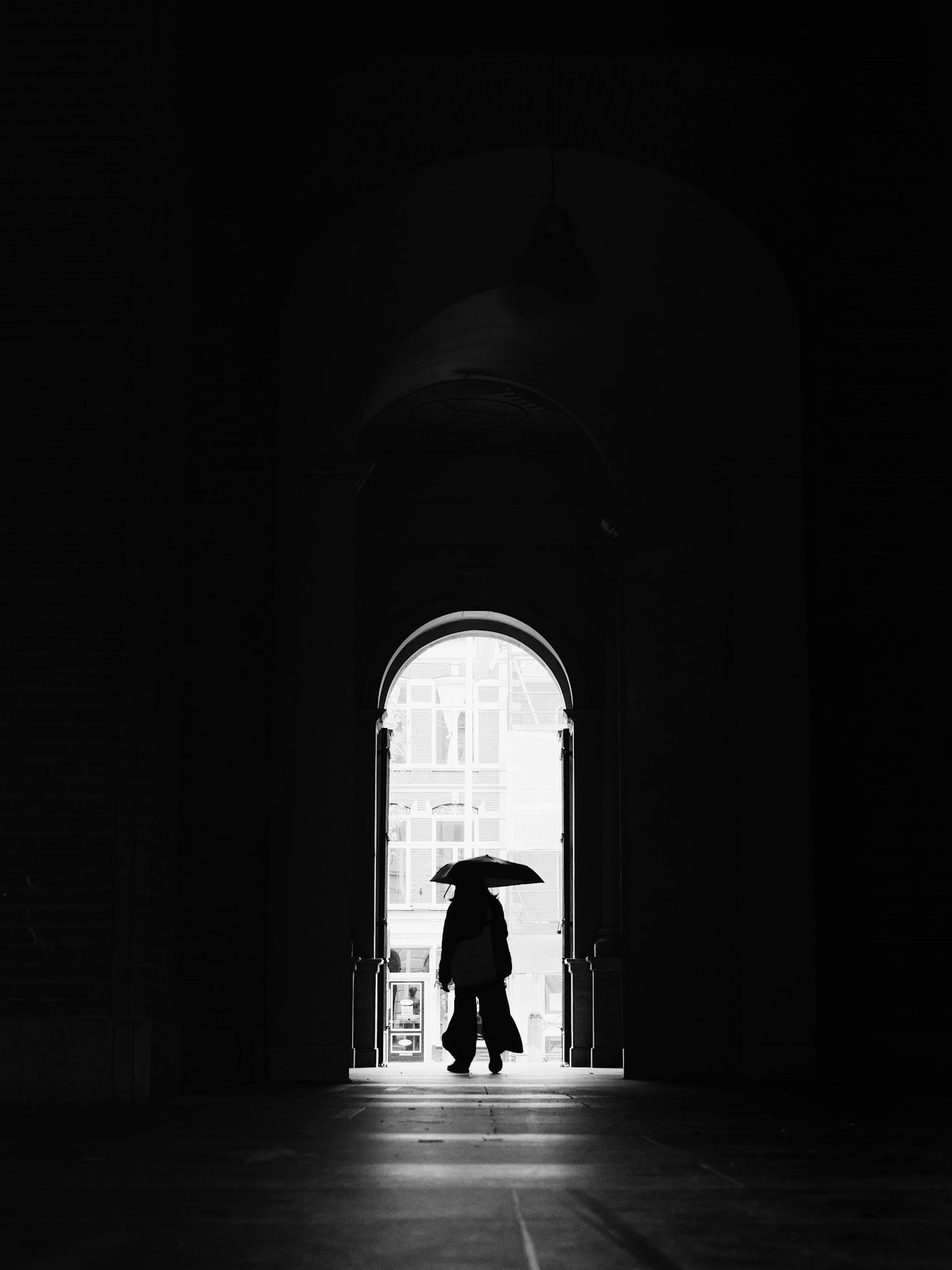 De regen gedragen in het licht