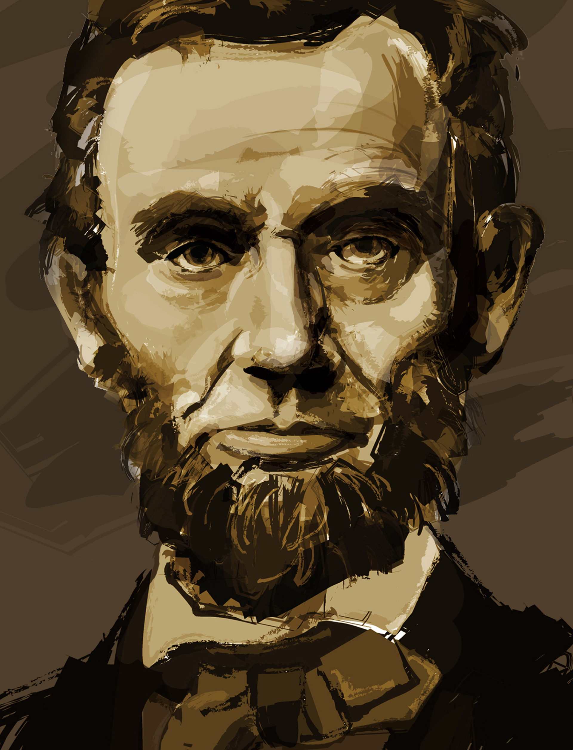 abraham lincoln drawing face