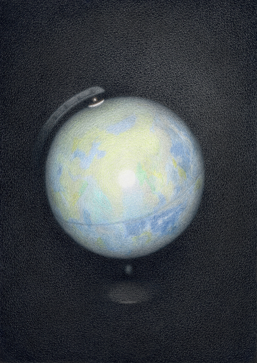 Planet, 2017, colored pencil on paper, 25.7 × 18.2 cm