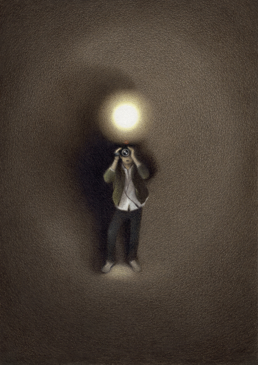 Flash, 2016, colored pencil on paper, 25.7×18.2cm