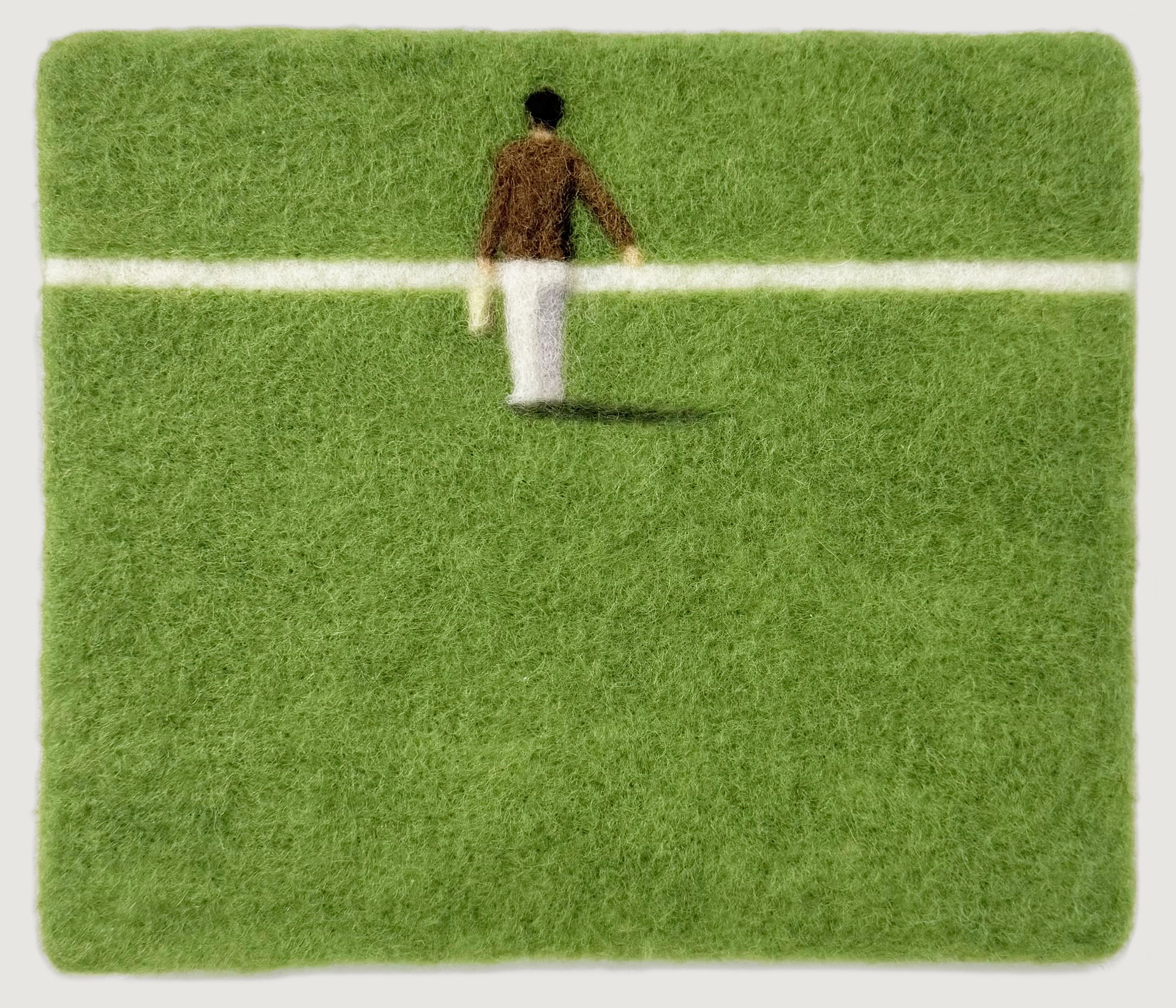 퇴근 Off Work, 2022, woo felt, 19.5 × 23 × 0.7 cm