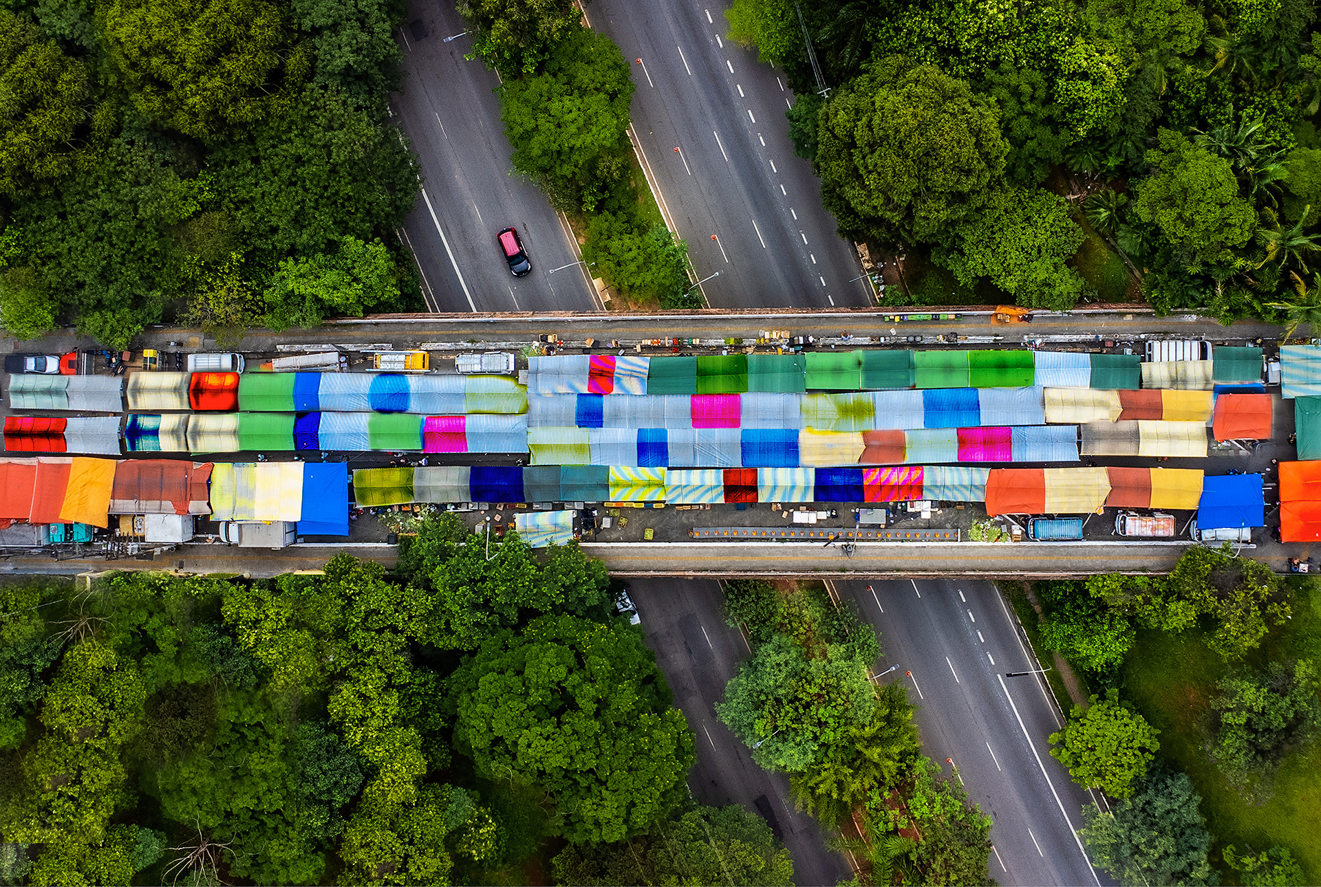 Feira da Oscar Freire Feita com Drone. Medalha de Bronze na Categoria Street View no Brasilia Photo Show 2022