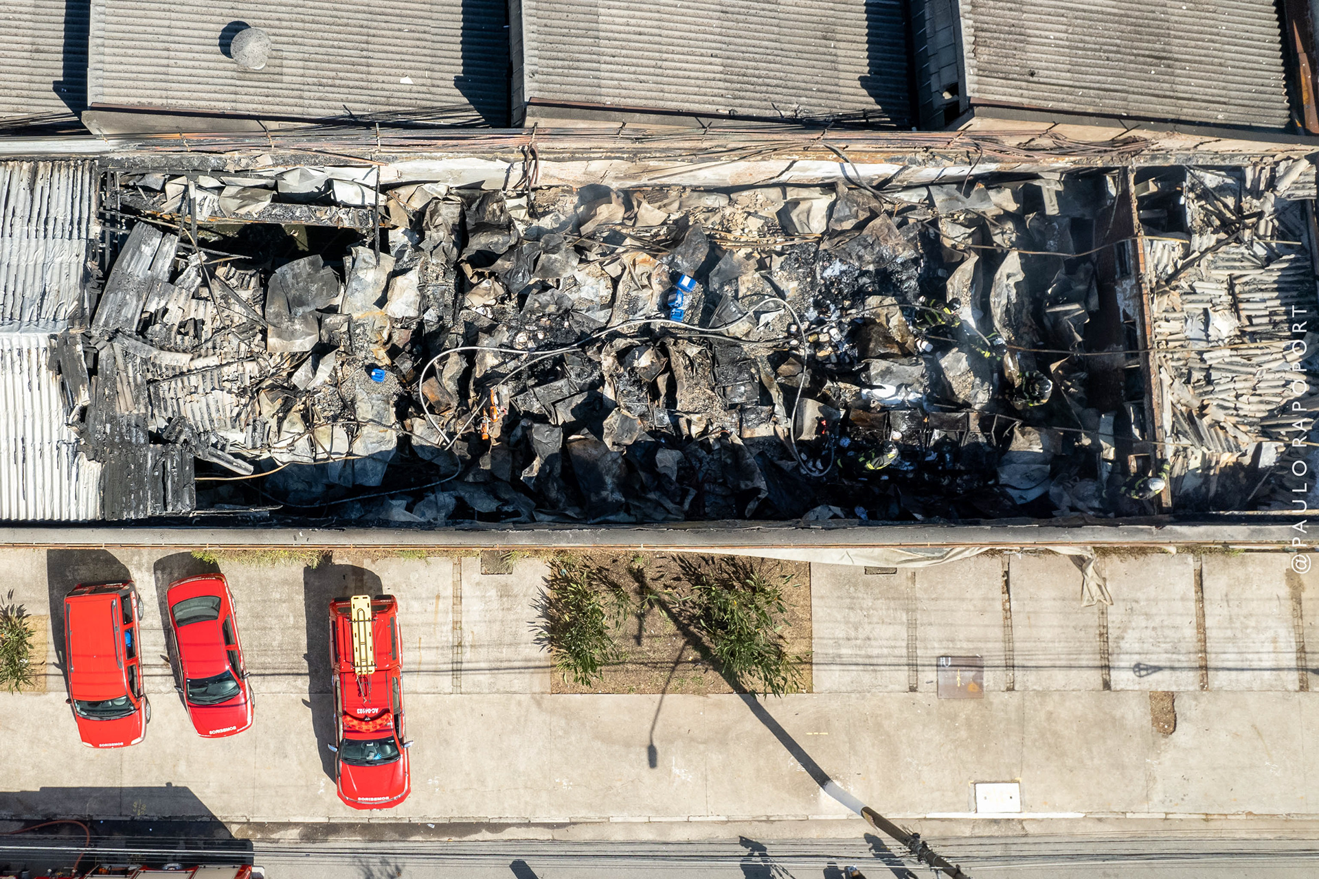 Cinemateca Brasileira após o incêndio