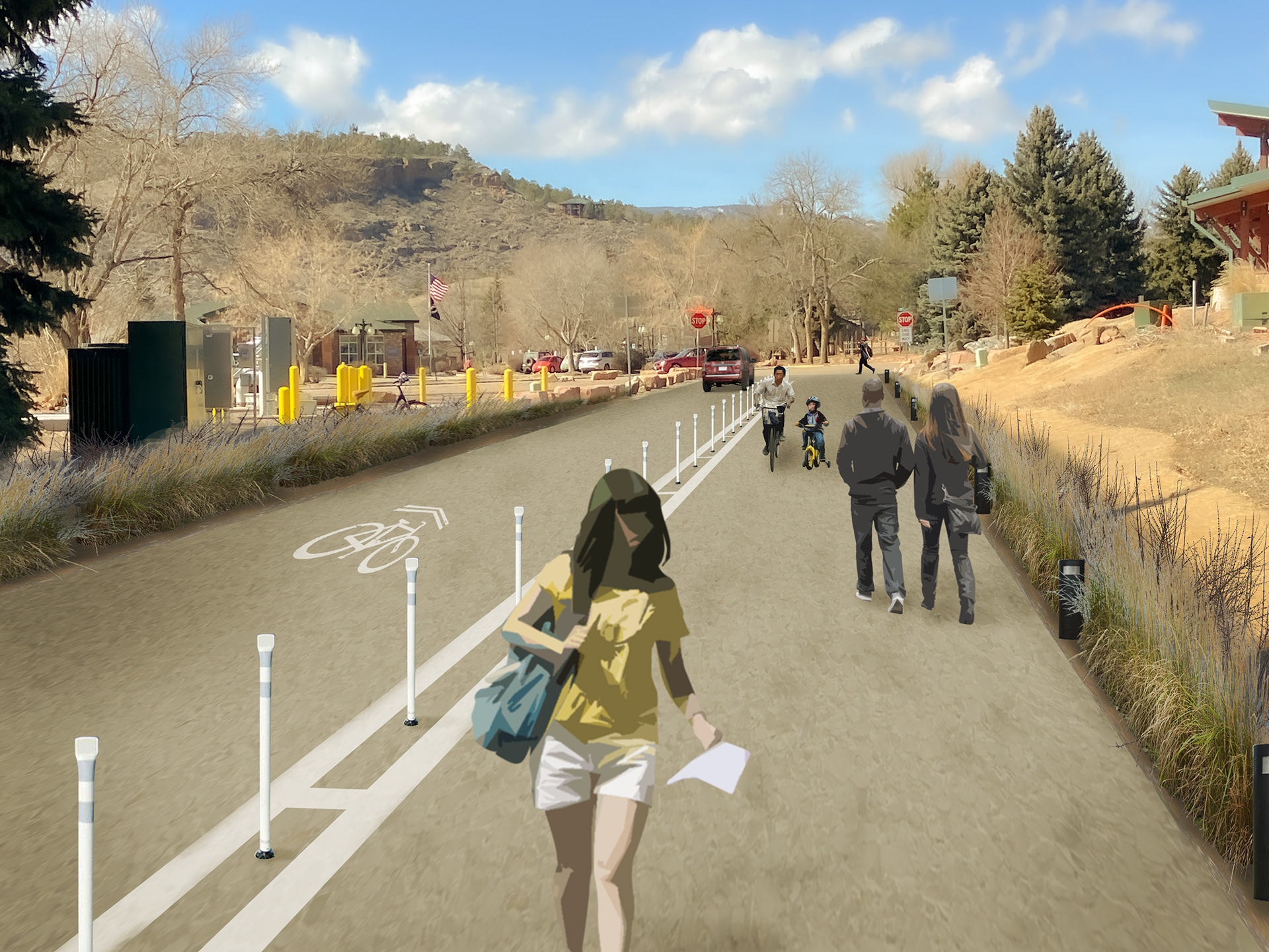 Concept rendering of Railroad Avenue in Lyons