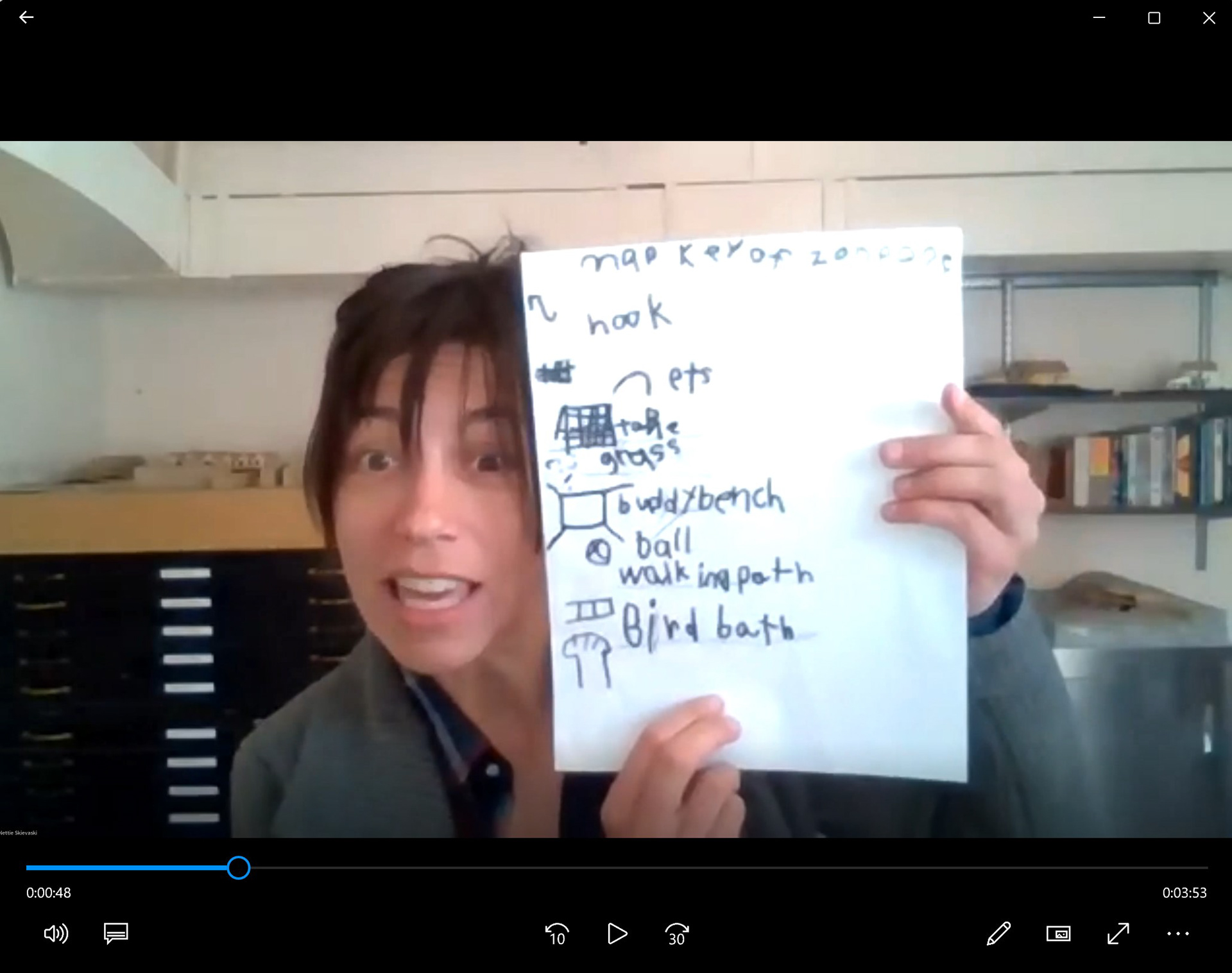 Video for first-graders, telling them about the design process