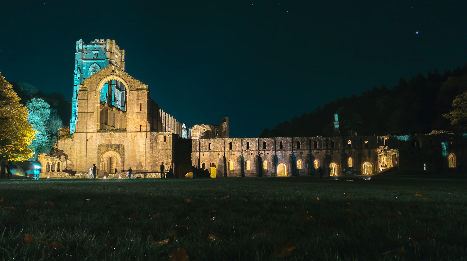 Night Panorama - Fountains Abbey