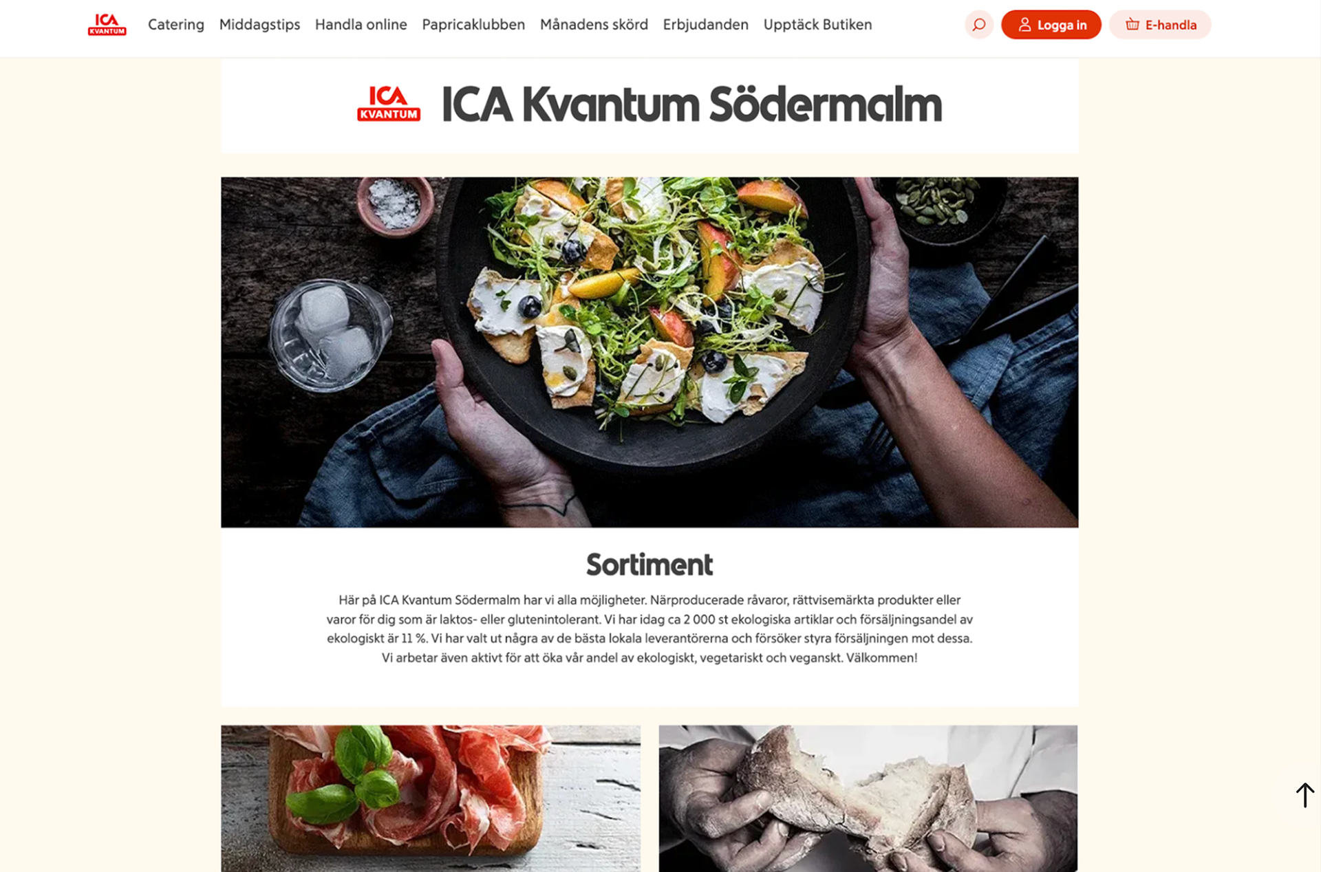 Webdesign - ICA Kvantum Södermalm