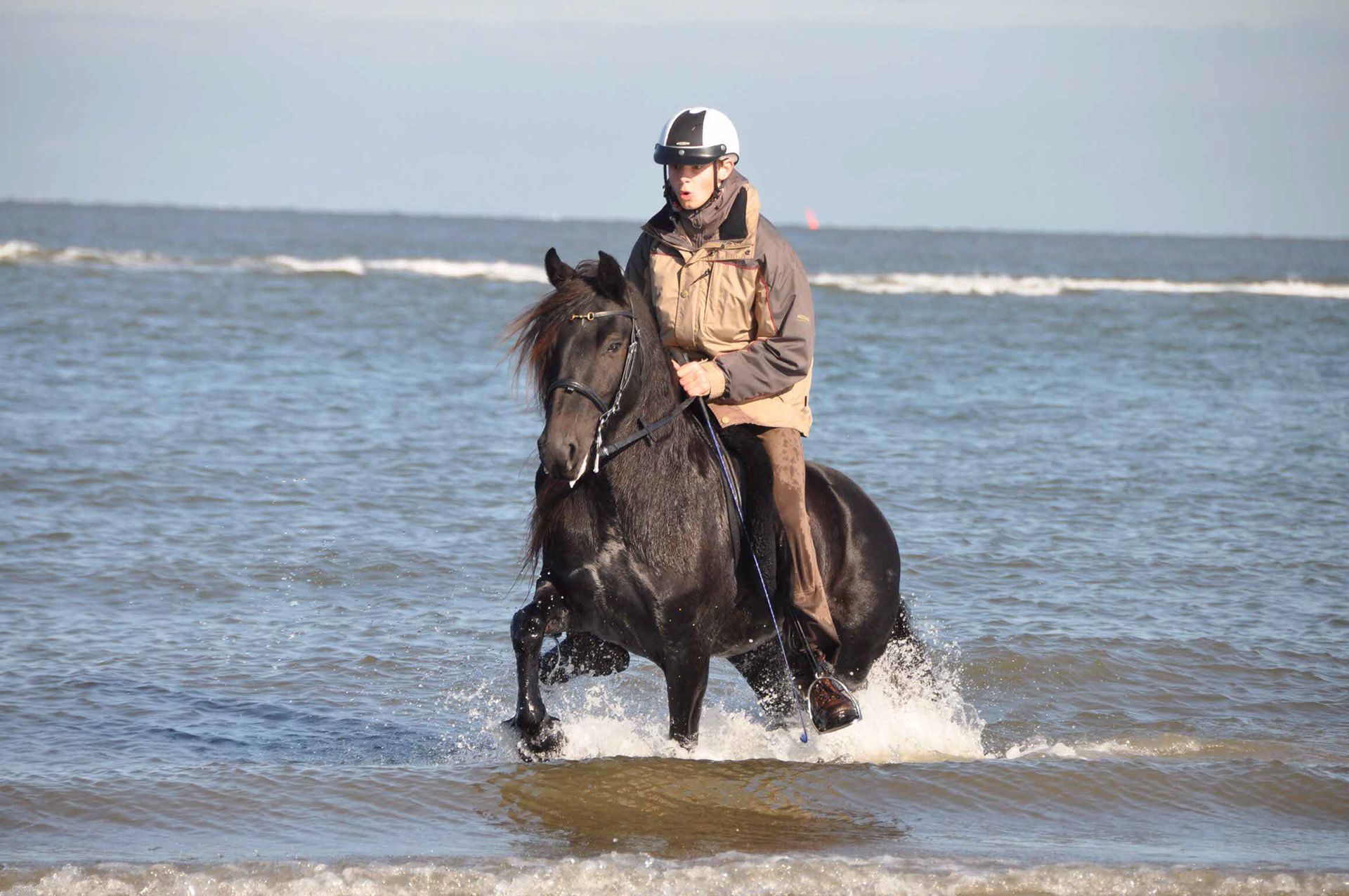 Beach riding with Arche Noah Grace