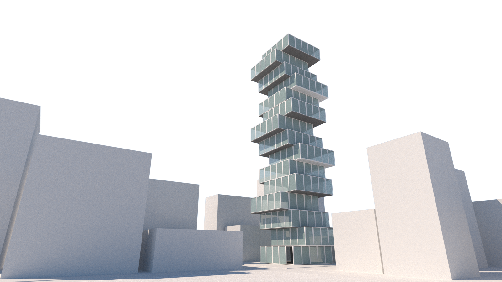 Rendering of Rhino3D model materials and sky done in V-Ray