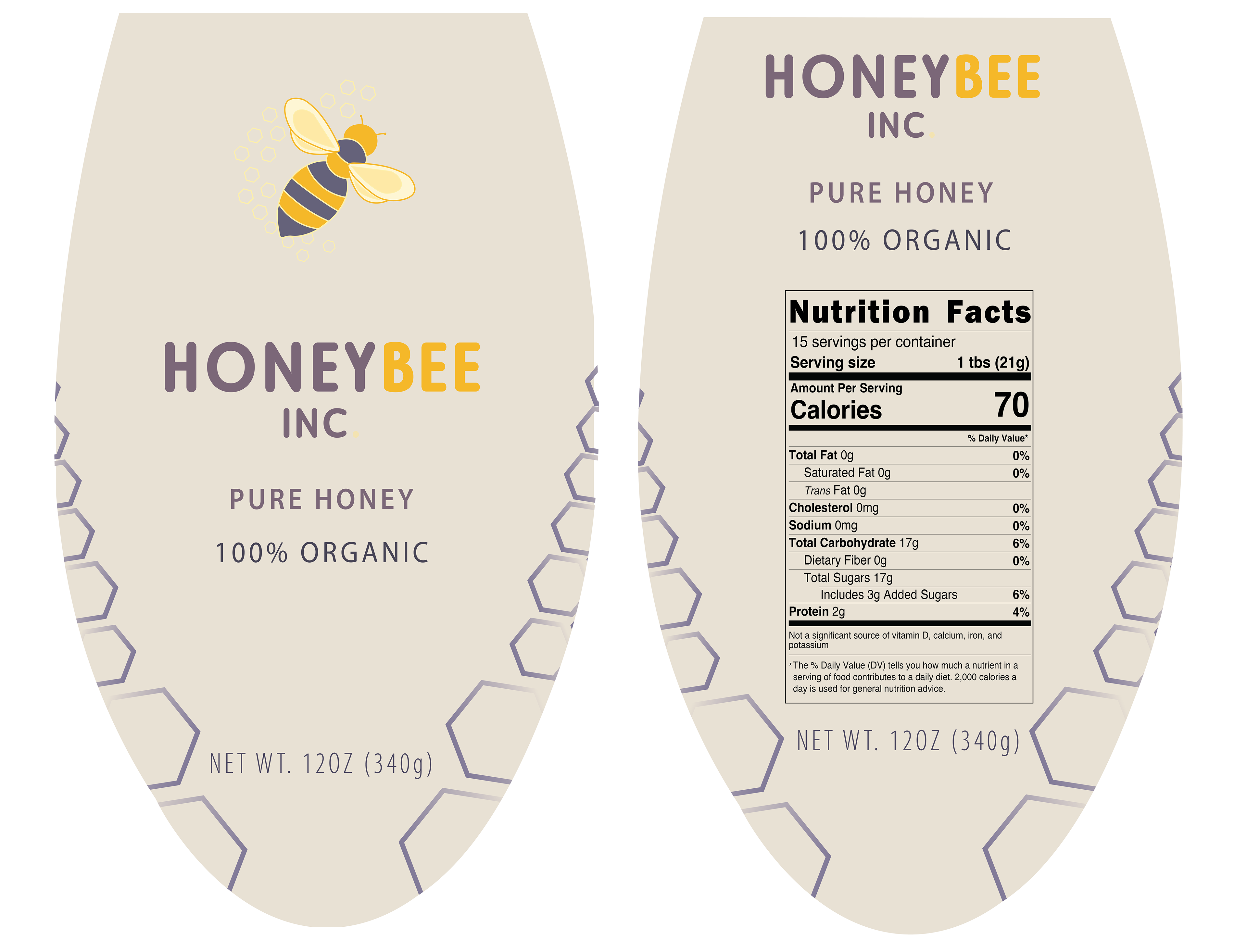 Squeeze bottle design front and back