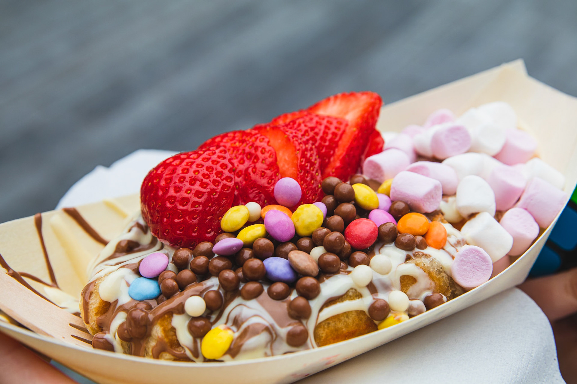 Southbank food market, London