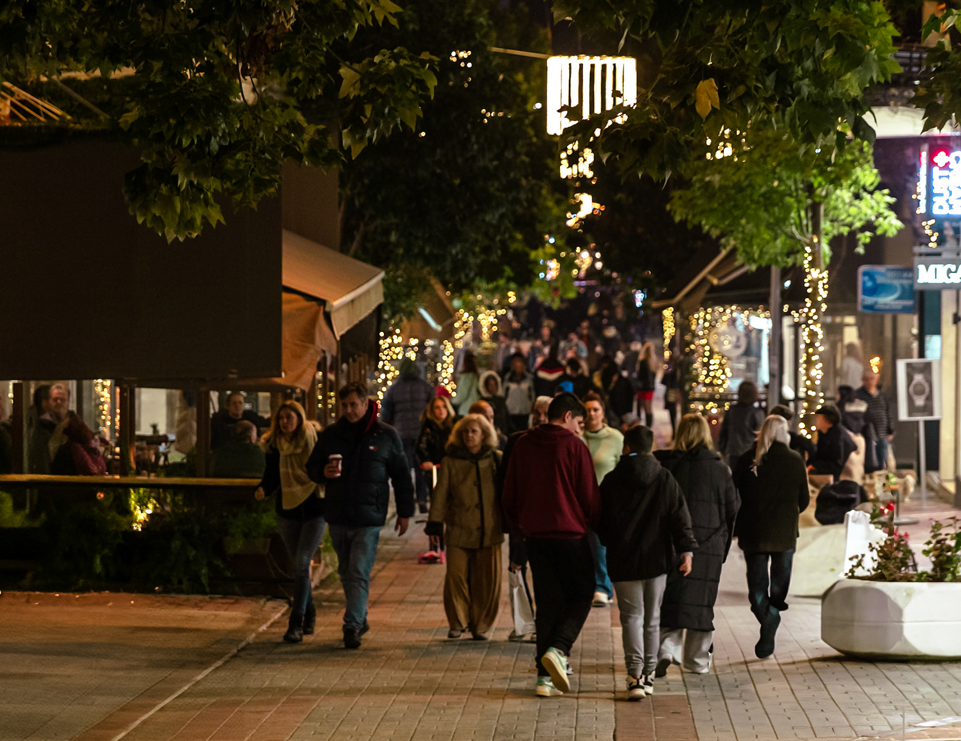 Bustling Riga Fereou Street