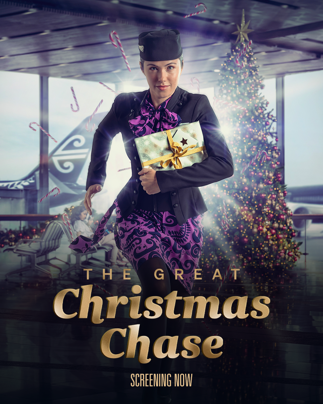 Lead art direction for Air New Zealand's holiday campaign 'The Great Christmas Chase,' featuring fast-paced visual storytelling and festive character design by Ben Barnes.