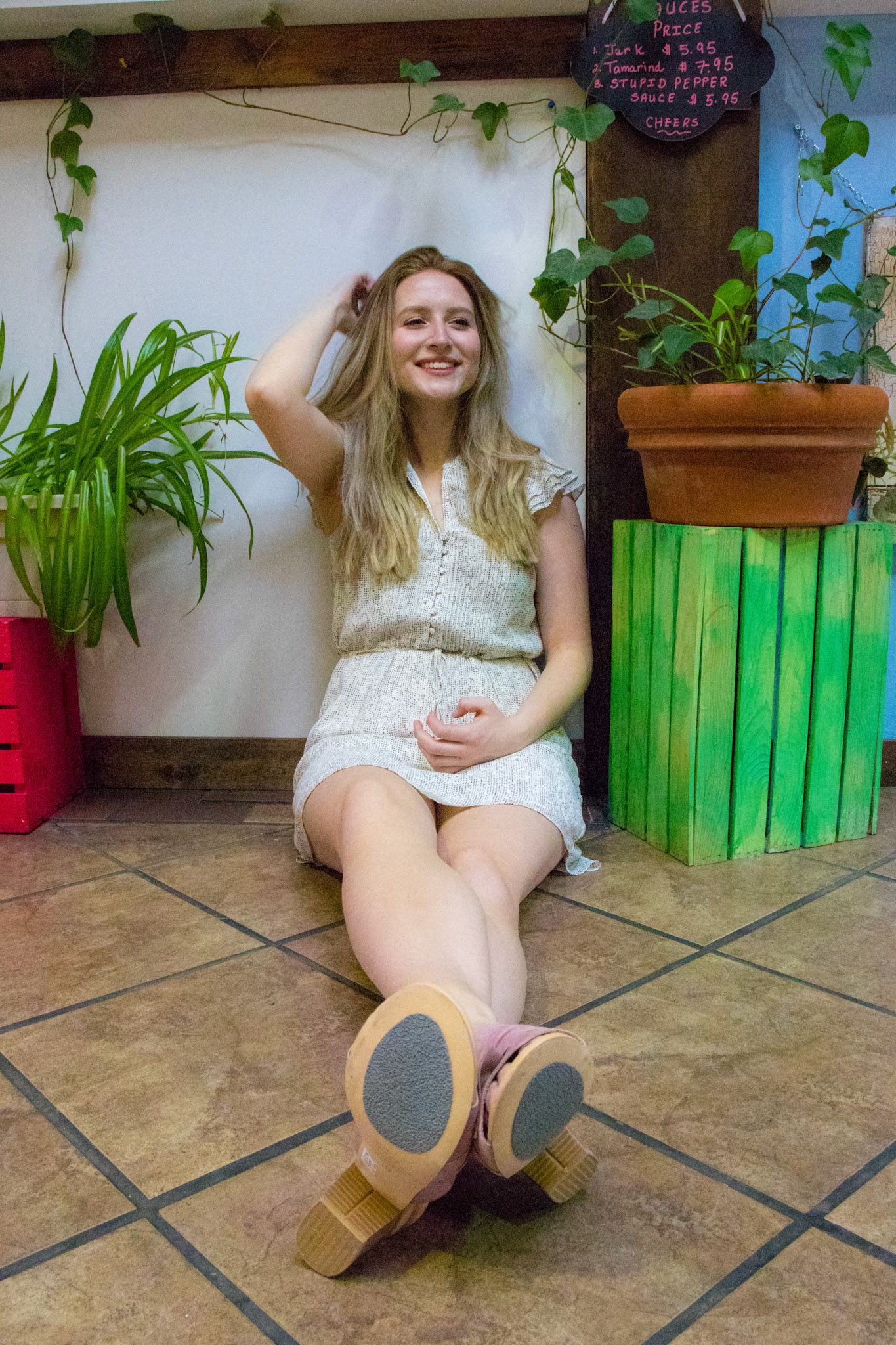 Ally Westover thinks that this outfit is in its element when it is among plants.