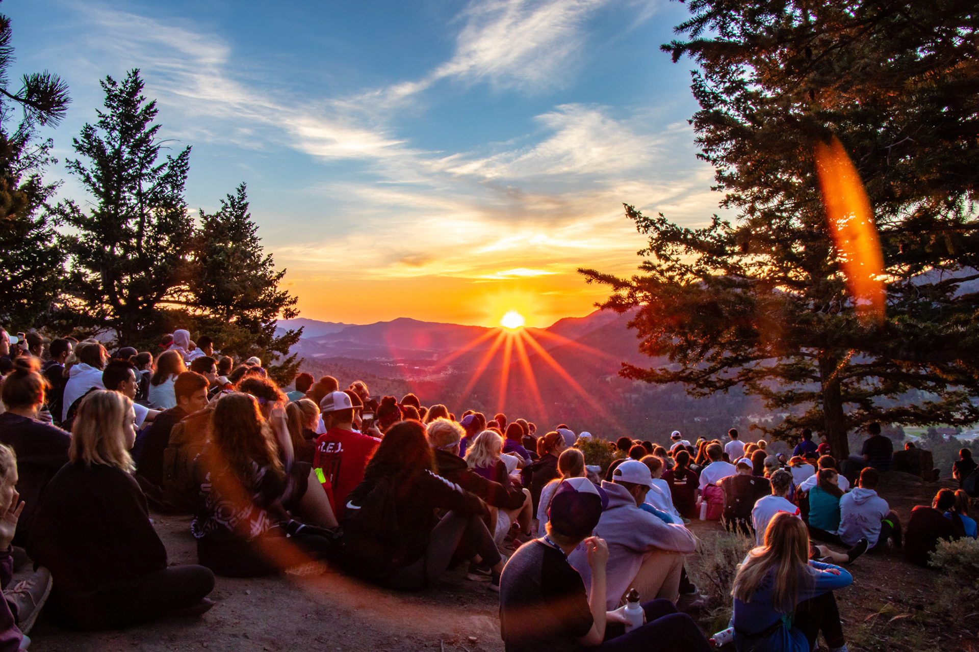 The famous Bible's Point sunrise hike at the YMCA of the Rockies in Estes Park, Colo. 