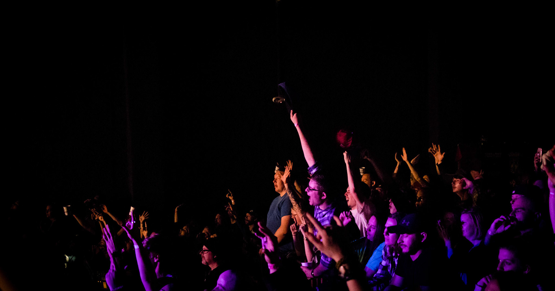 The Aggie Theatre crowd erupts during the Atmosphere concert on Dec. 9, 2017.