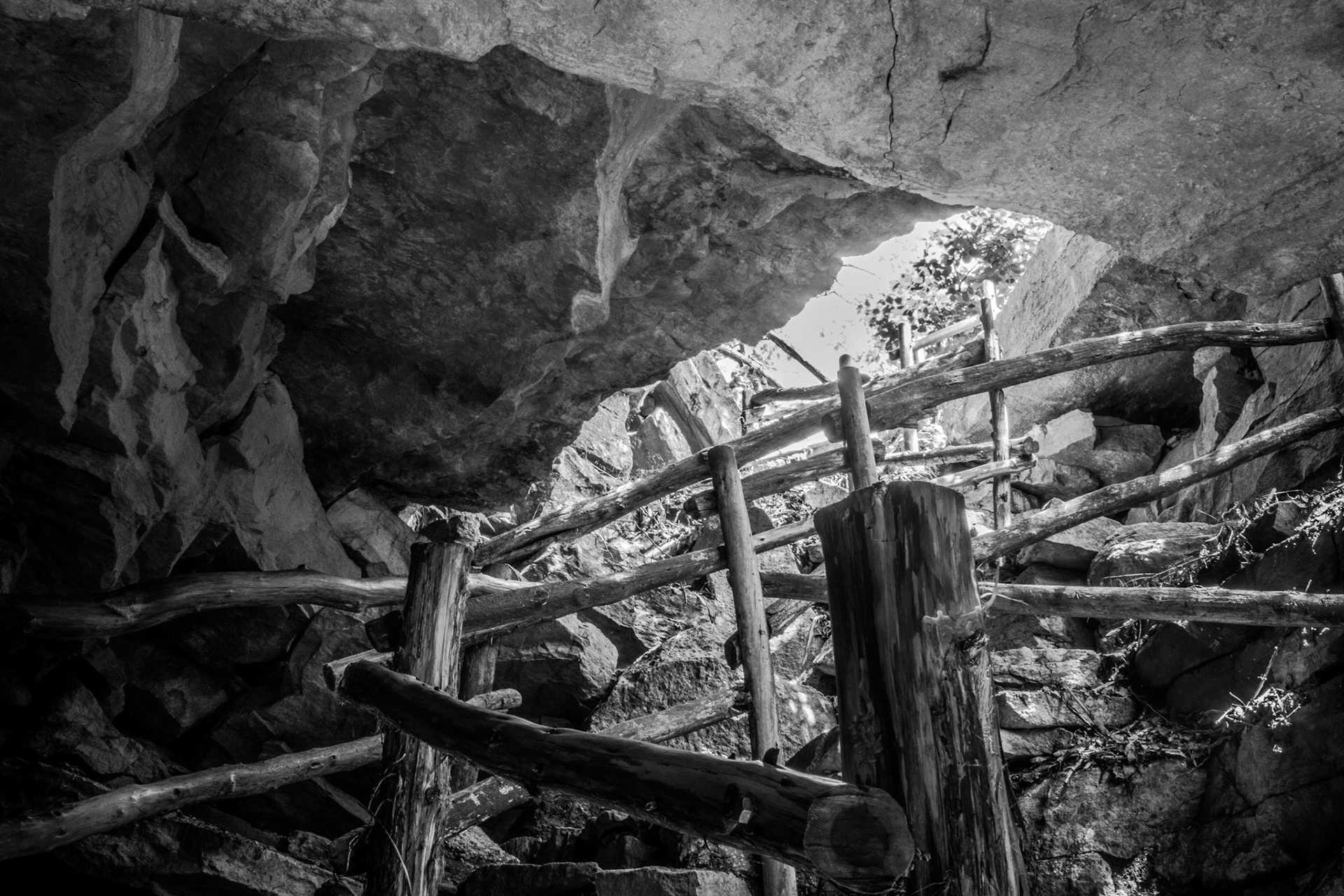 The entrance into the ice caves. 