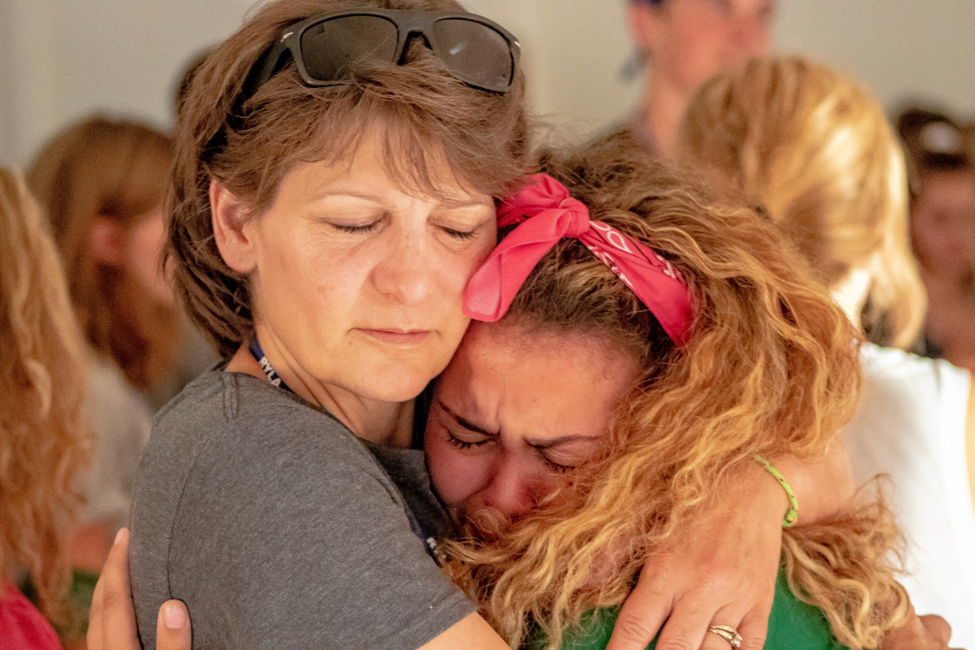 An emotional embrace at the 2018 Rocky Mountain Rotary Youth Leadership Awards in Estes Park, Colo. 