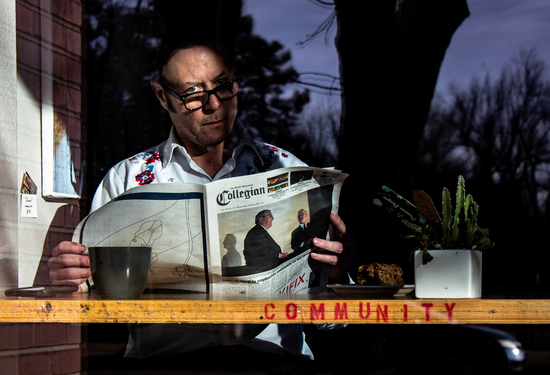 The idea behind this image was to illustrate that supporting the Collegian is supporting the community.