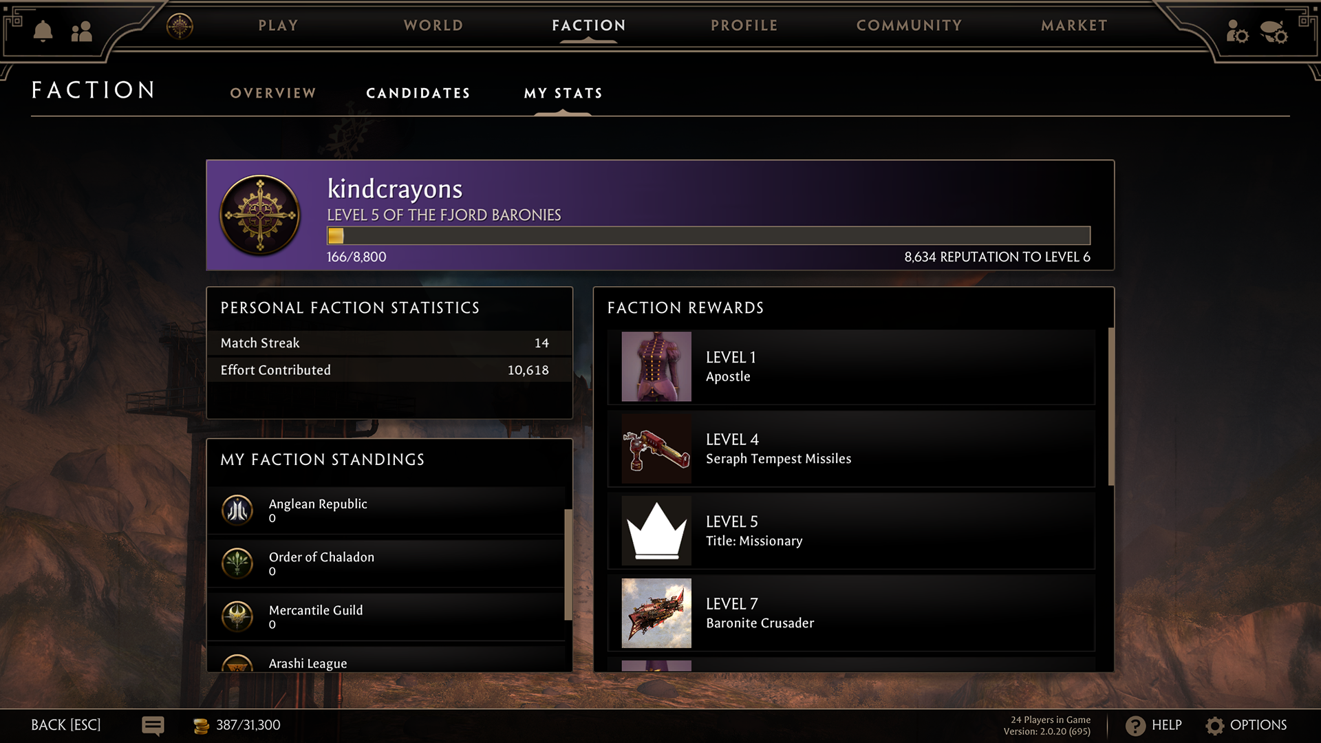 Faction Panel