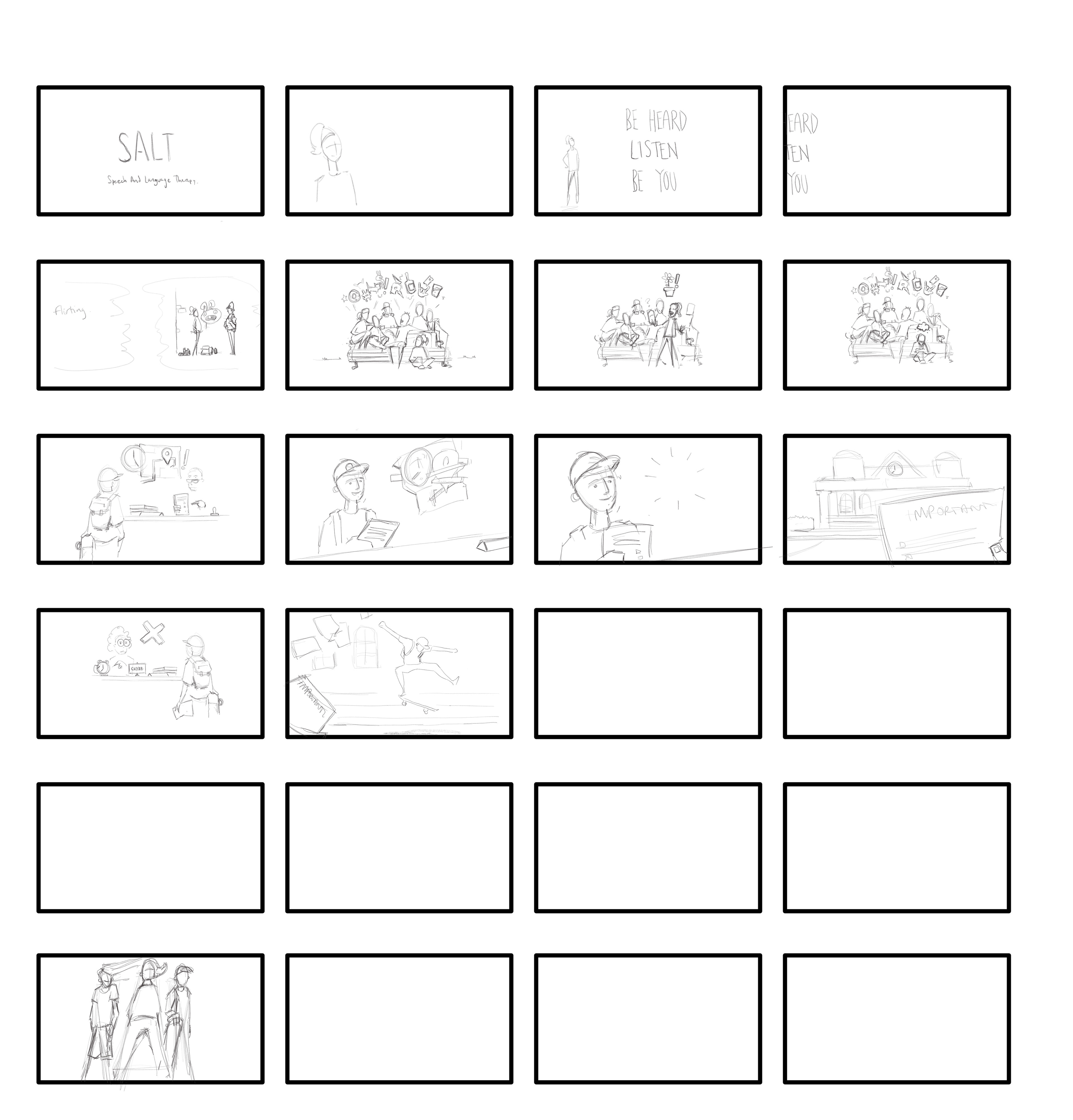 rough storyboard