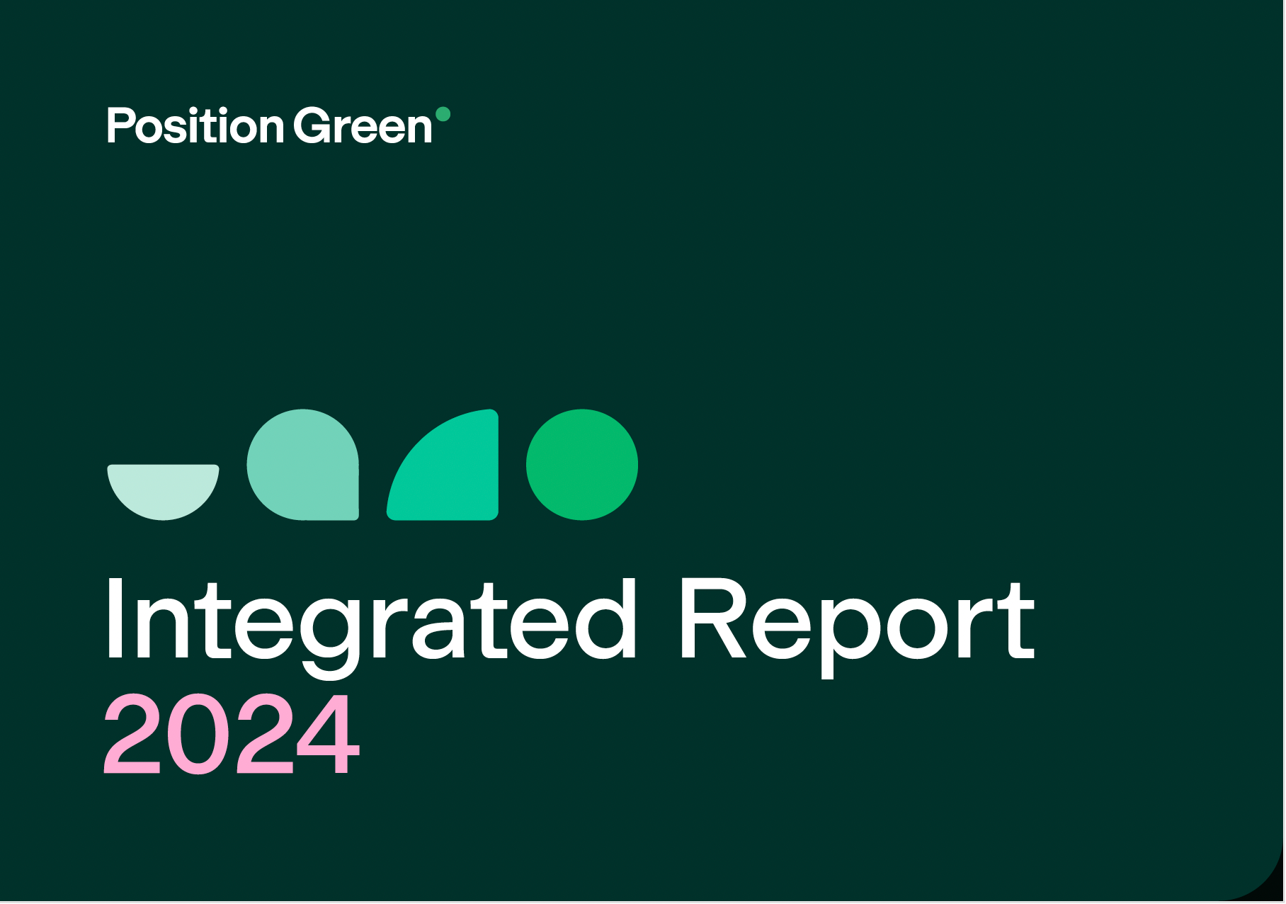 Cover design for Position Green Integrated Report 2024