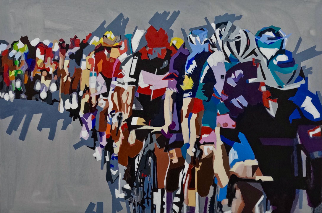 Peloton  Oil on Canvas 120 x 100 cm