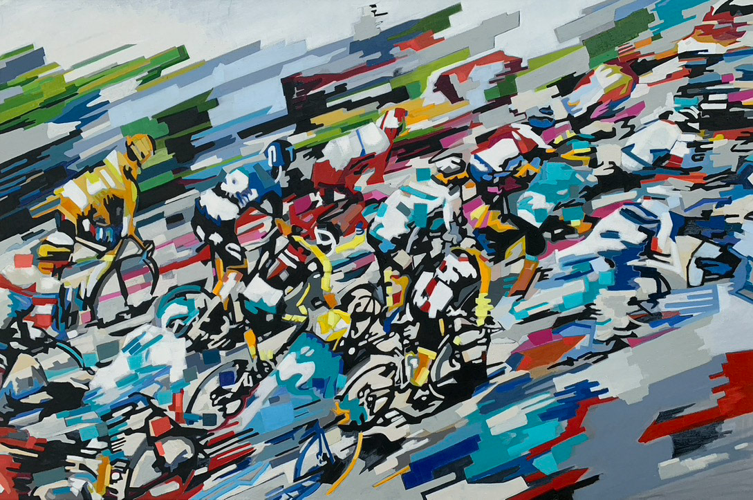 "In yellow" 120 x 100 cm Oil on canvas