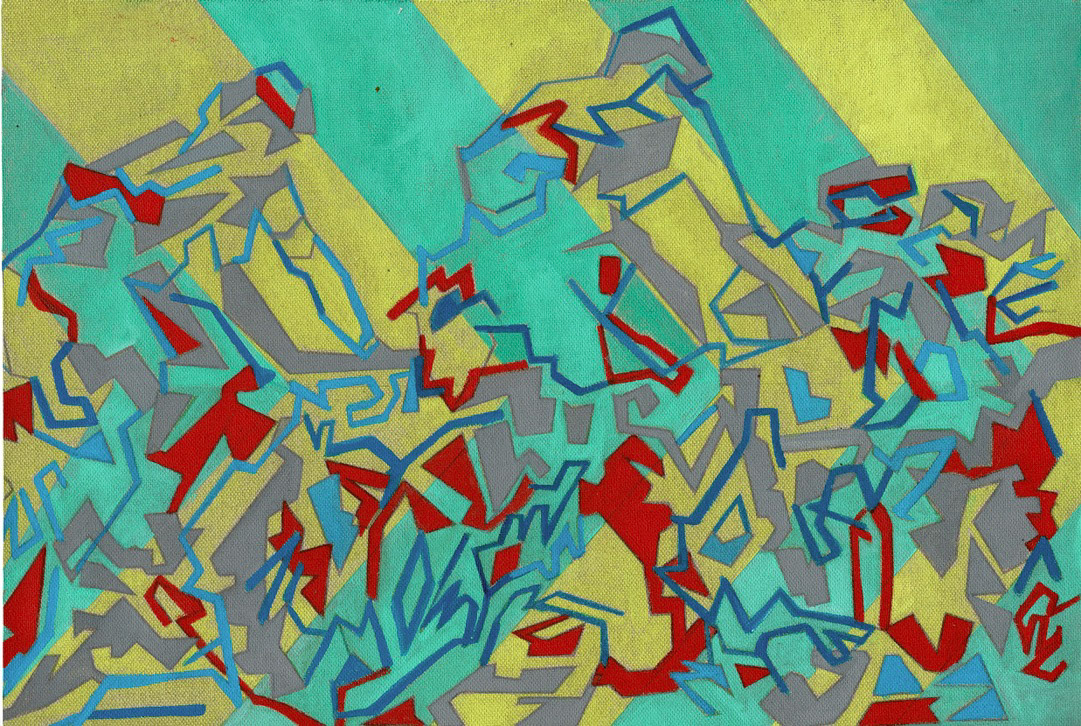 Esquieze-Sere No 4 Acrylic on linen 42 x 29.7 cm