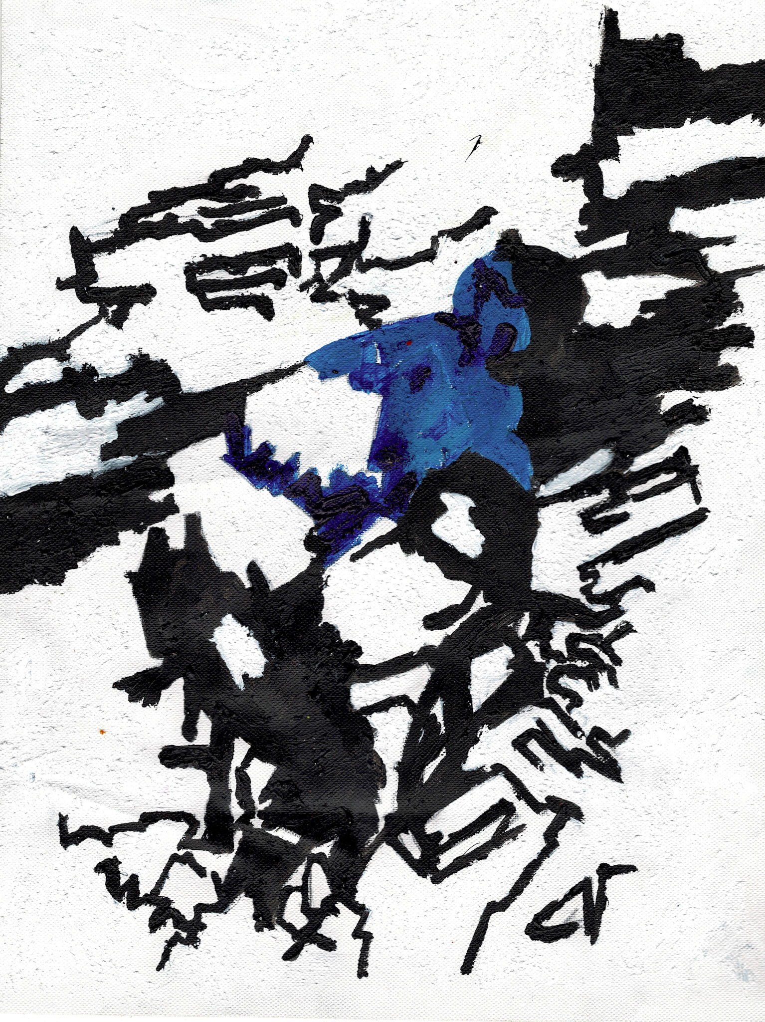 Blue rider Arcylic on canvas 42 X 29.7 cm