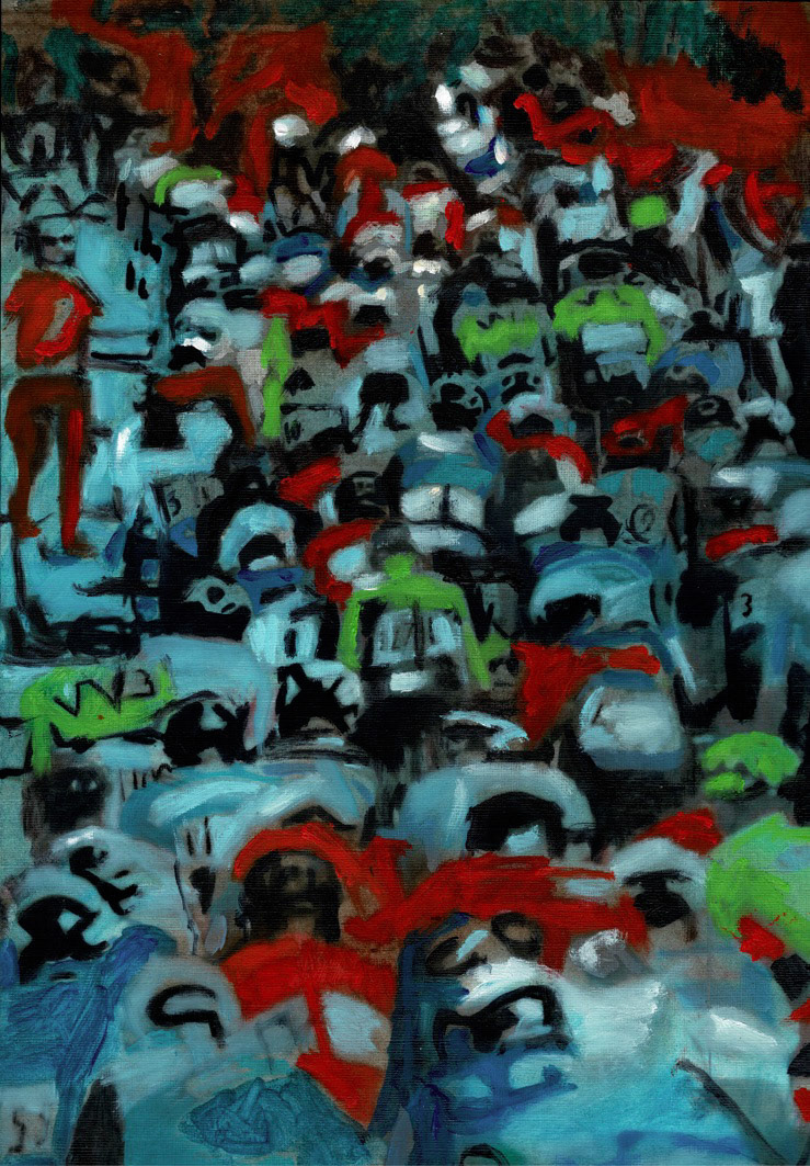 Lincoln Grand Prix Oil on arches paper30.4 x 40.6 cm