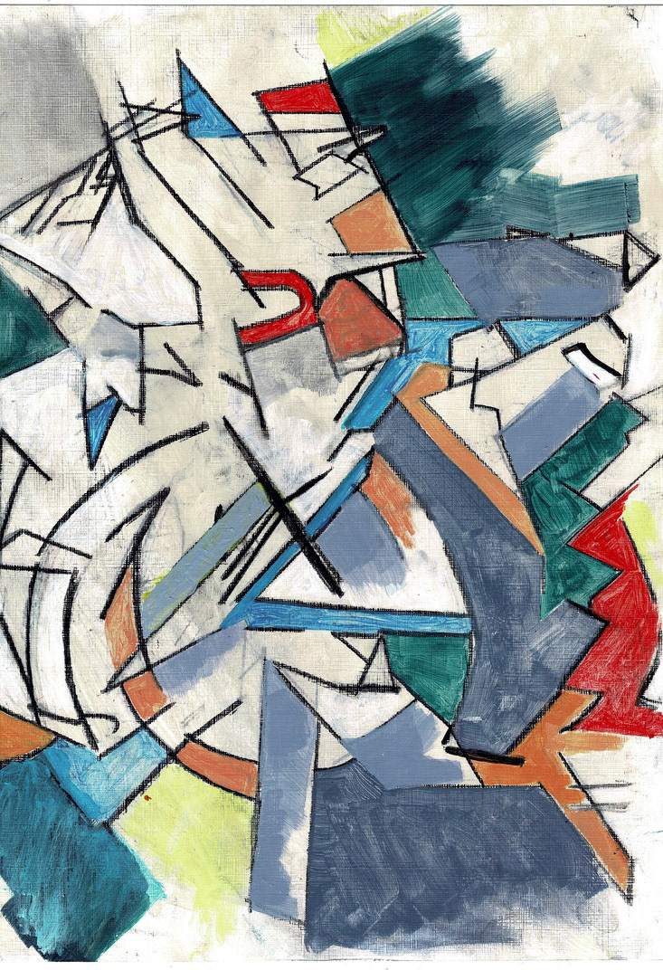 Esquieze-Sere  study 1 Acrylic on paper 42 x 29.7 cm