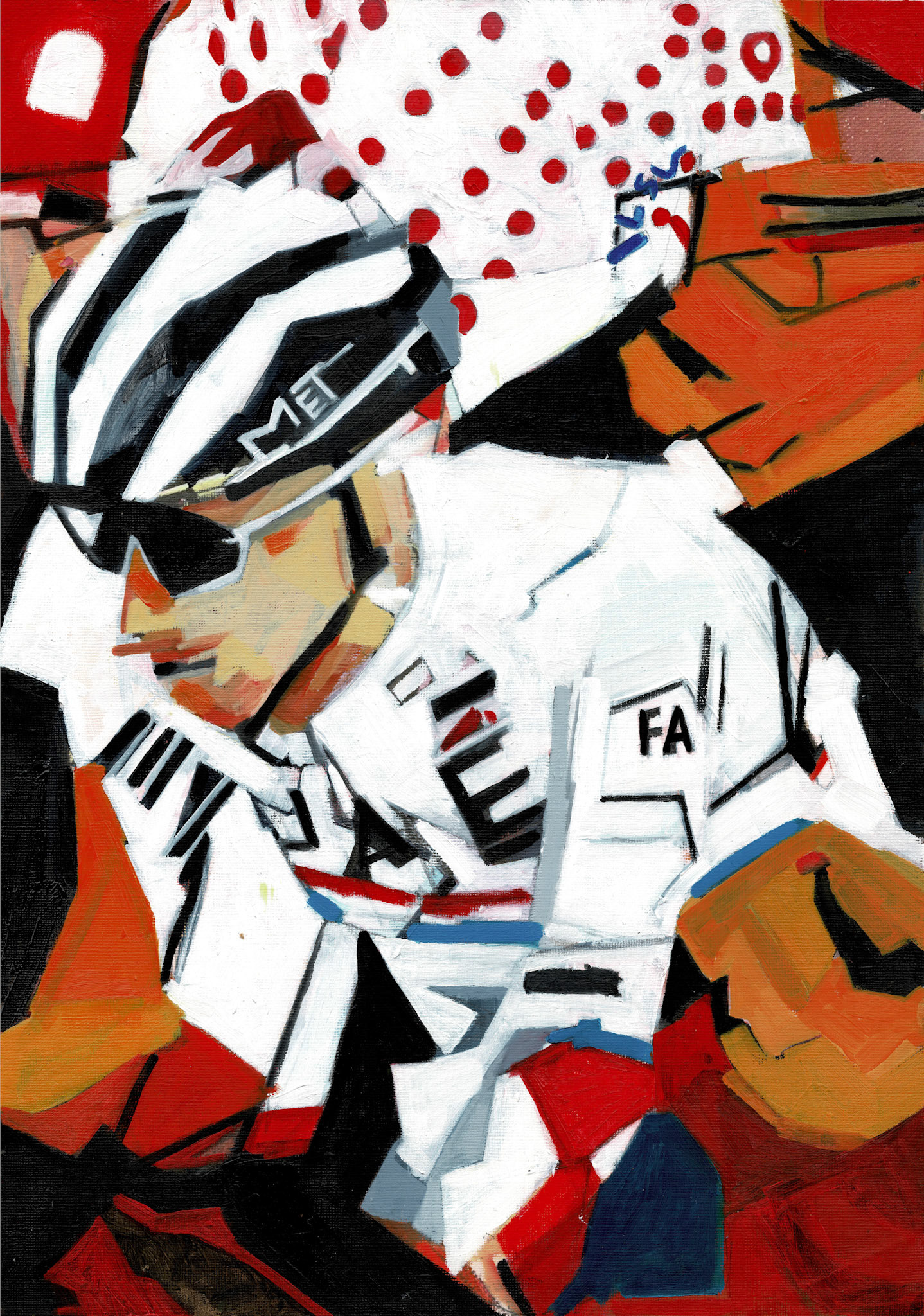 Fun Tunnel Pogacar study Oil on arches 29.7 x 42 cm