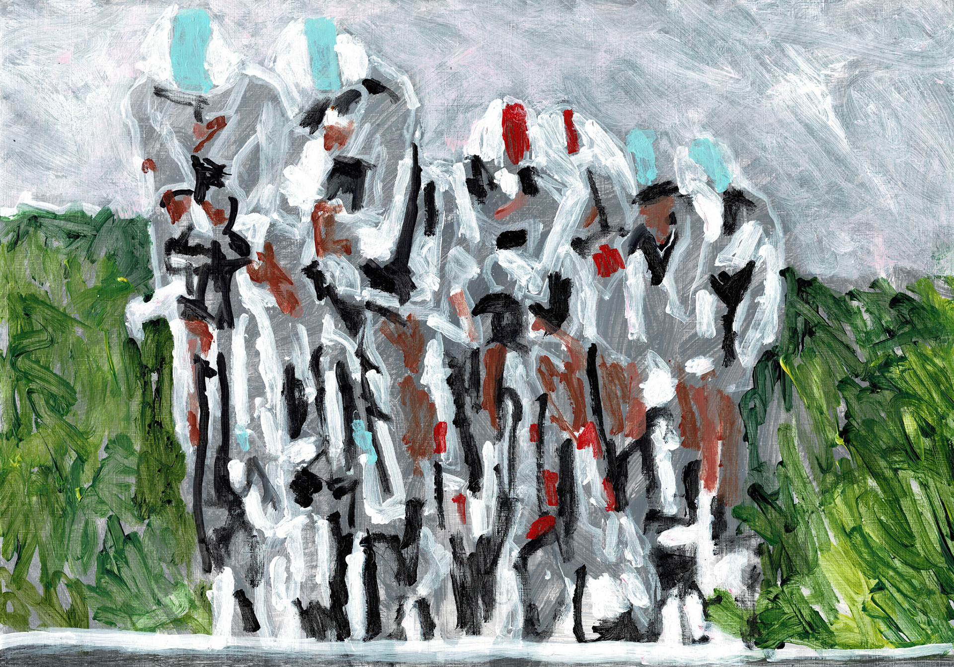 Sky study 42 x 29.7 cm Acrylic on paper