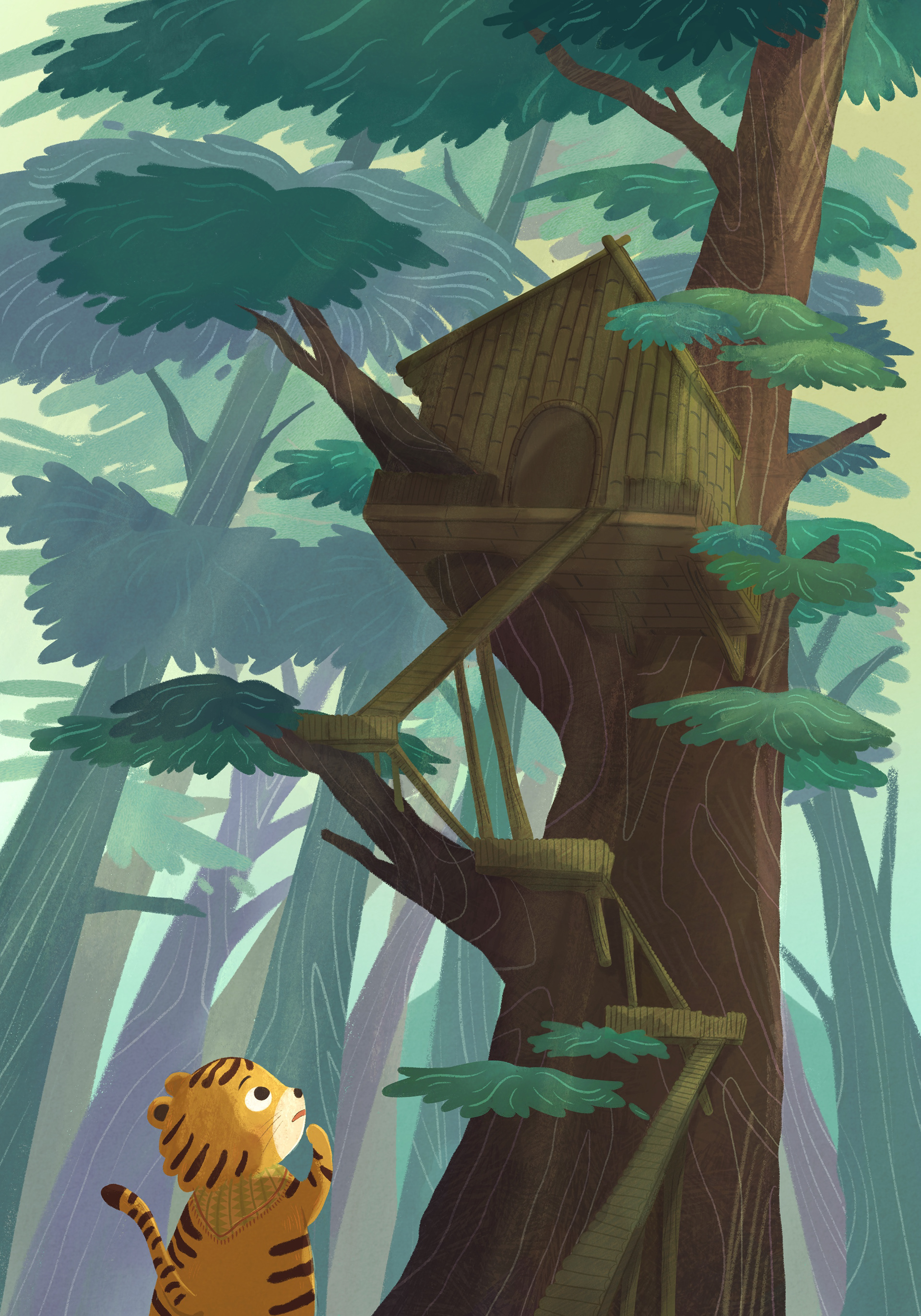 Red Gets the Blues - Single page illustration