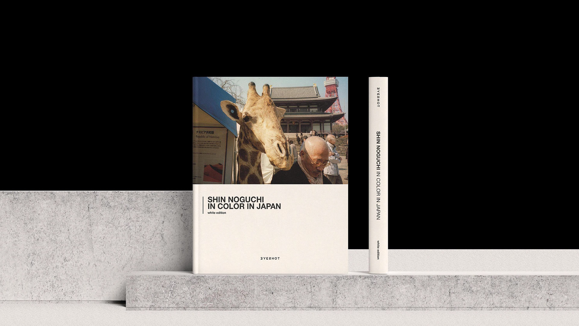 Book cover with title, author, edition & Eyeshot's logo, next to the edge of the book