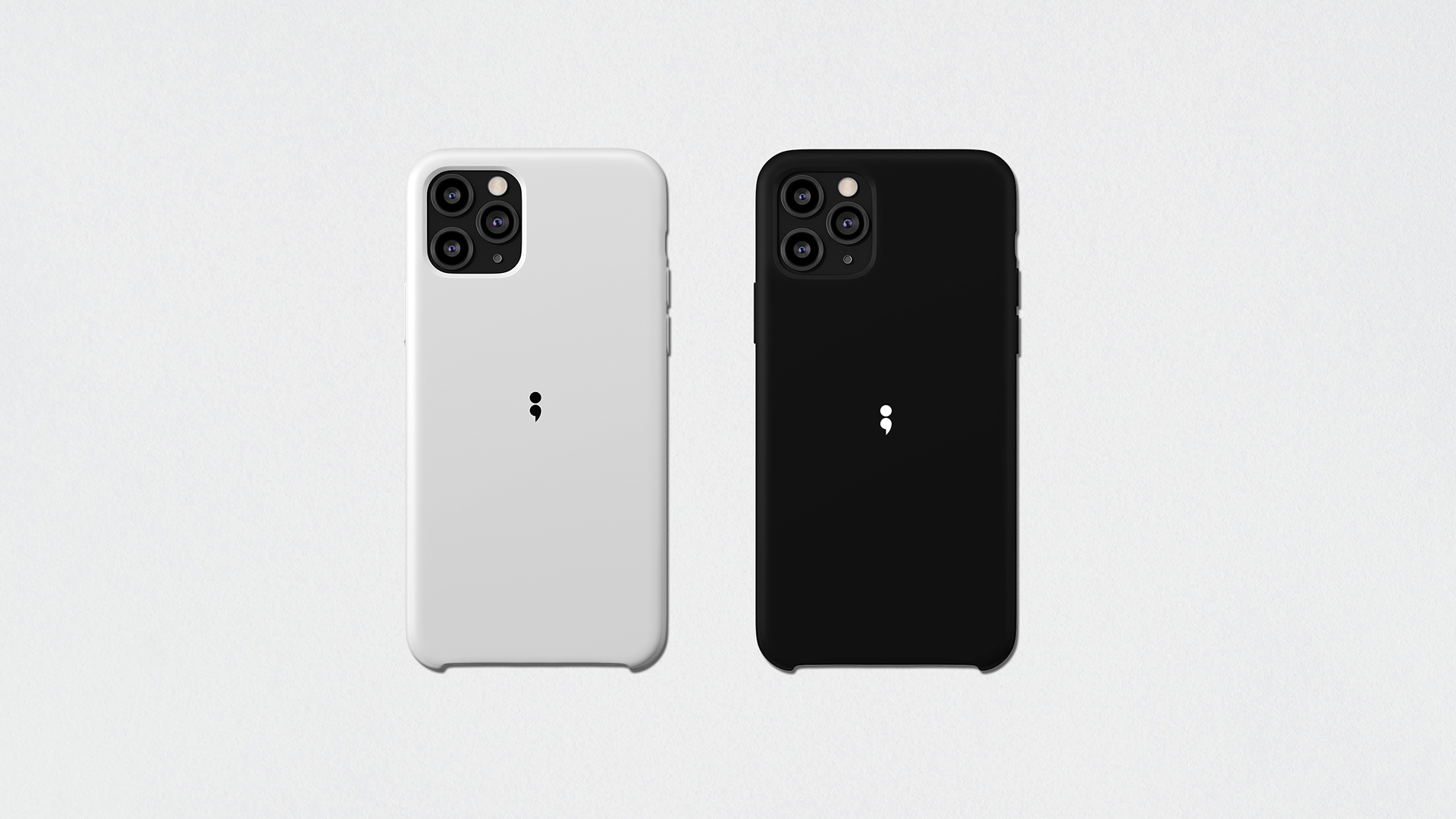 Black & white iPhone cases with Topologies brand symbol