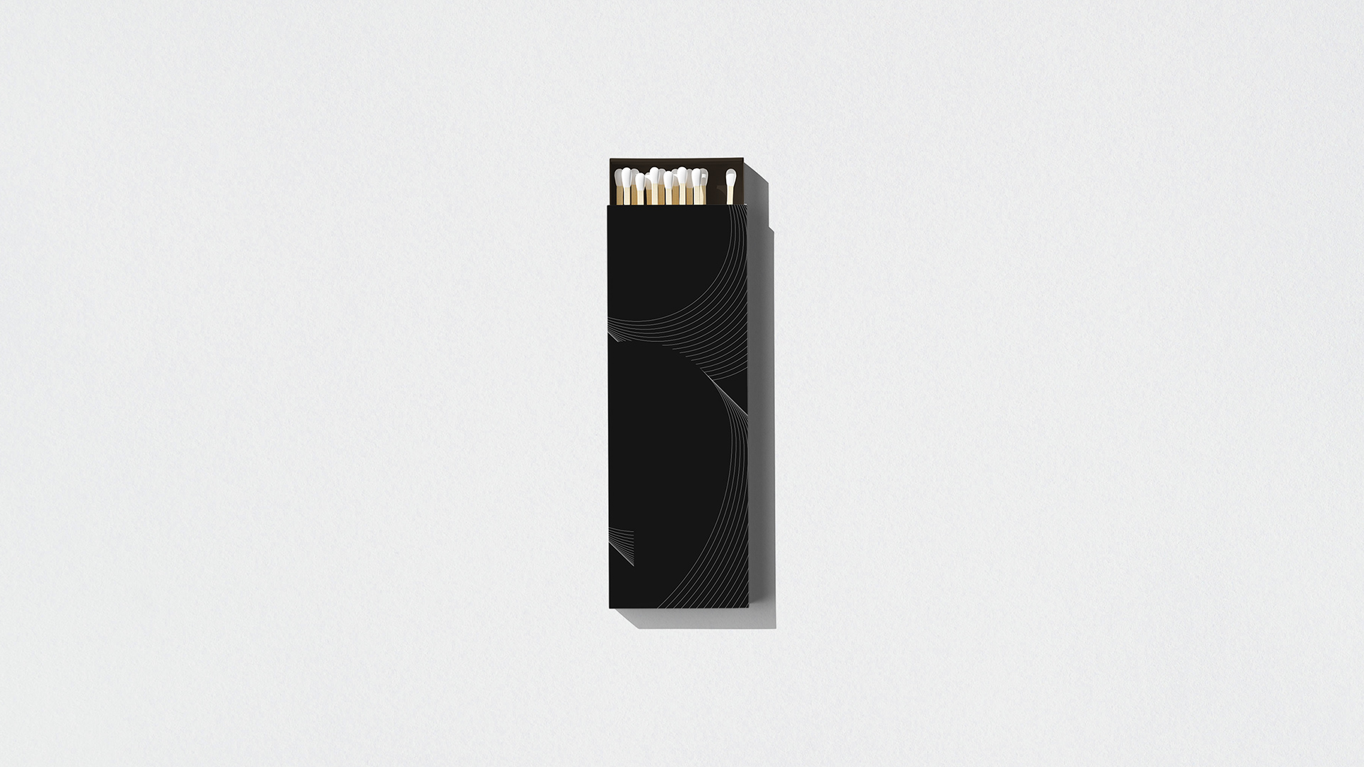 Black matches box with identity element