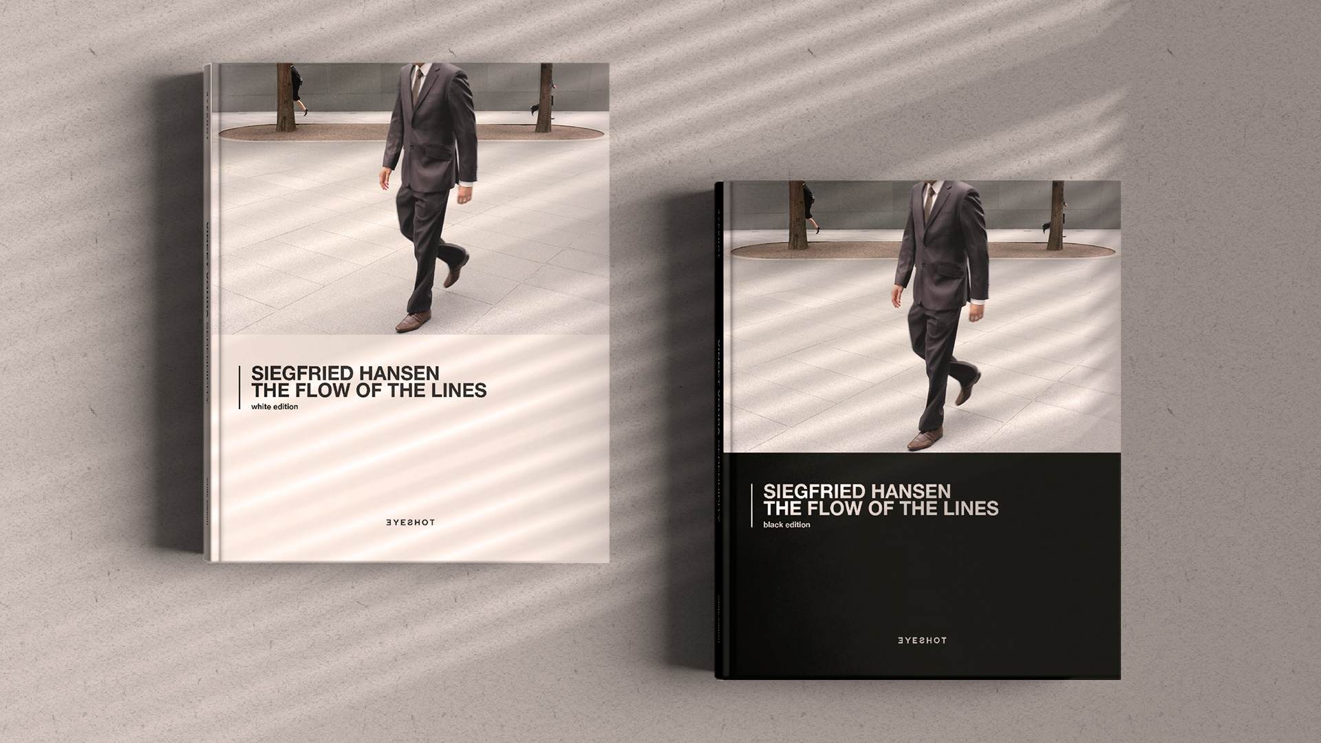 Two book covers, black & white edition