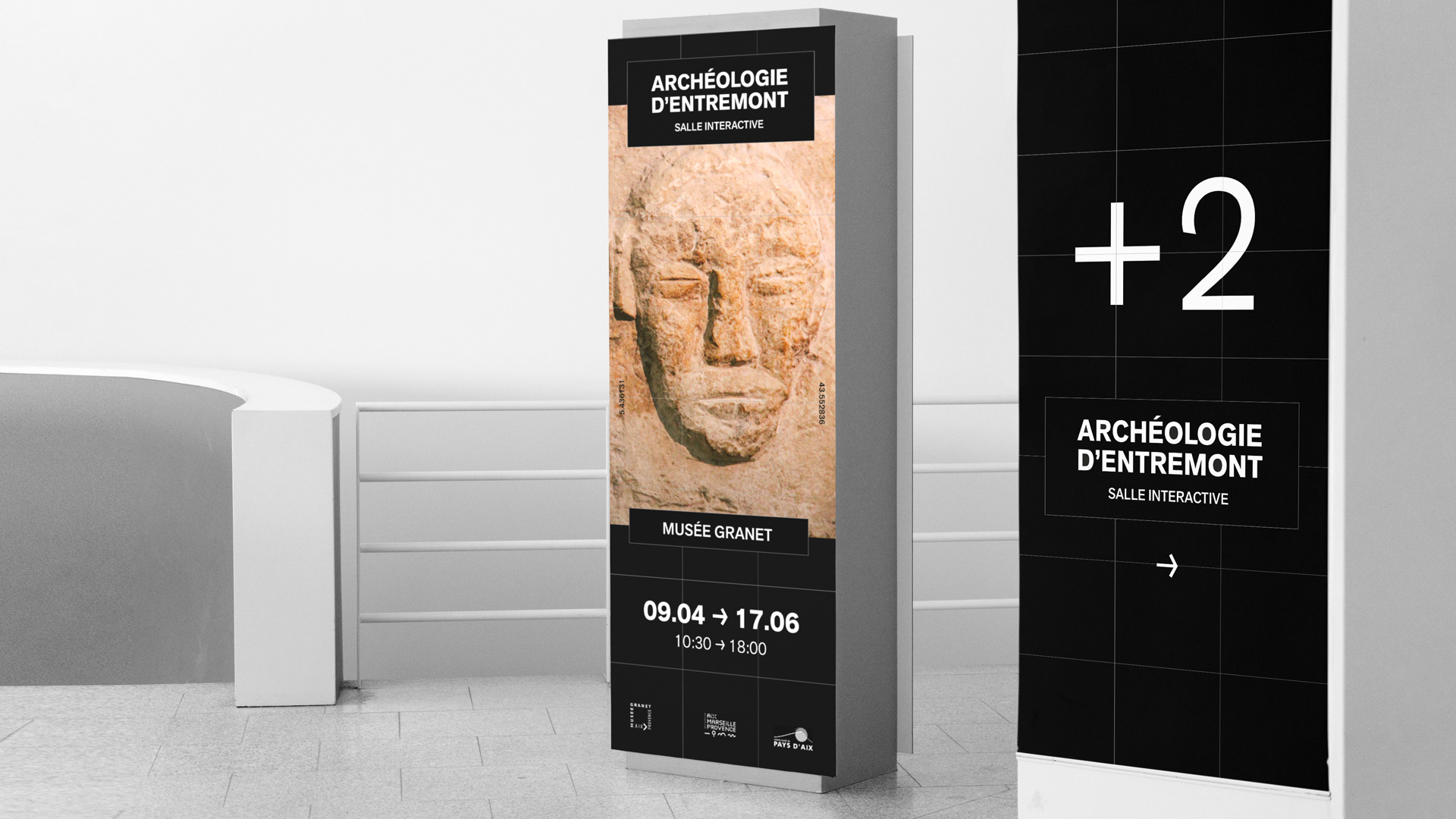 Indoor signage in a museum
